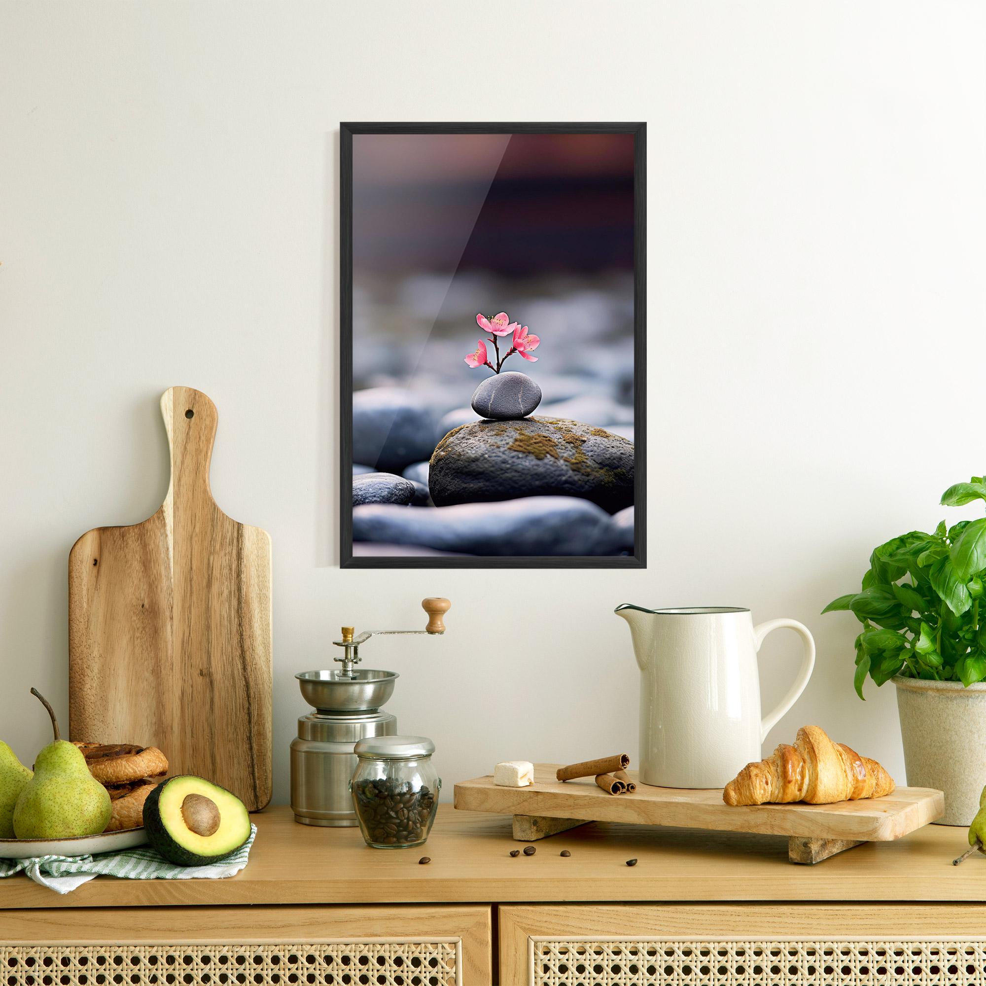 Gerahmte Poster Tiny Flower Rock mockup 8