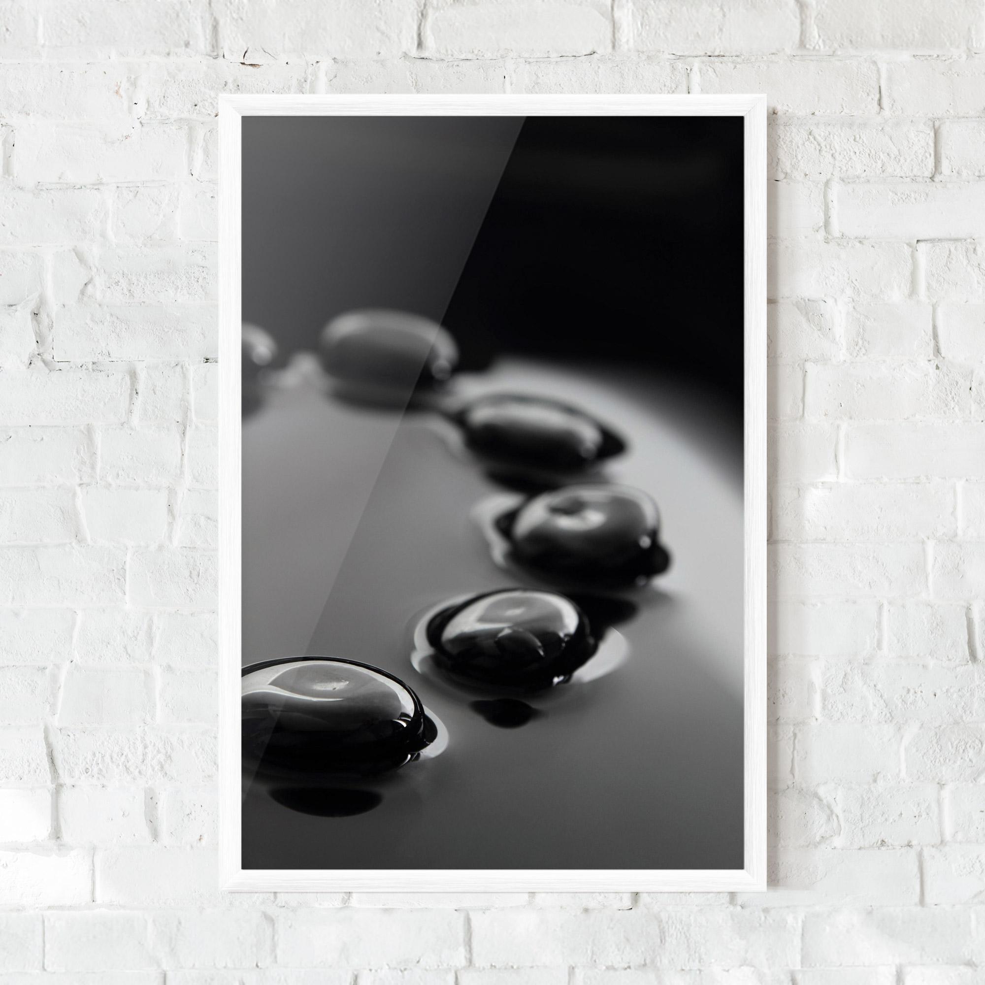 Gerahmte Poster Black Small Stones mockup 0
