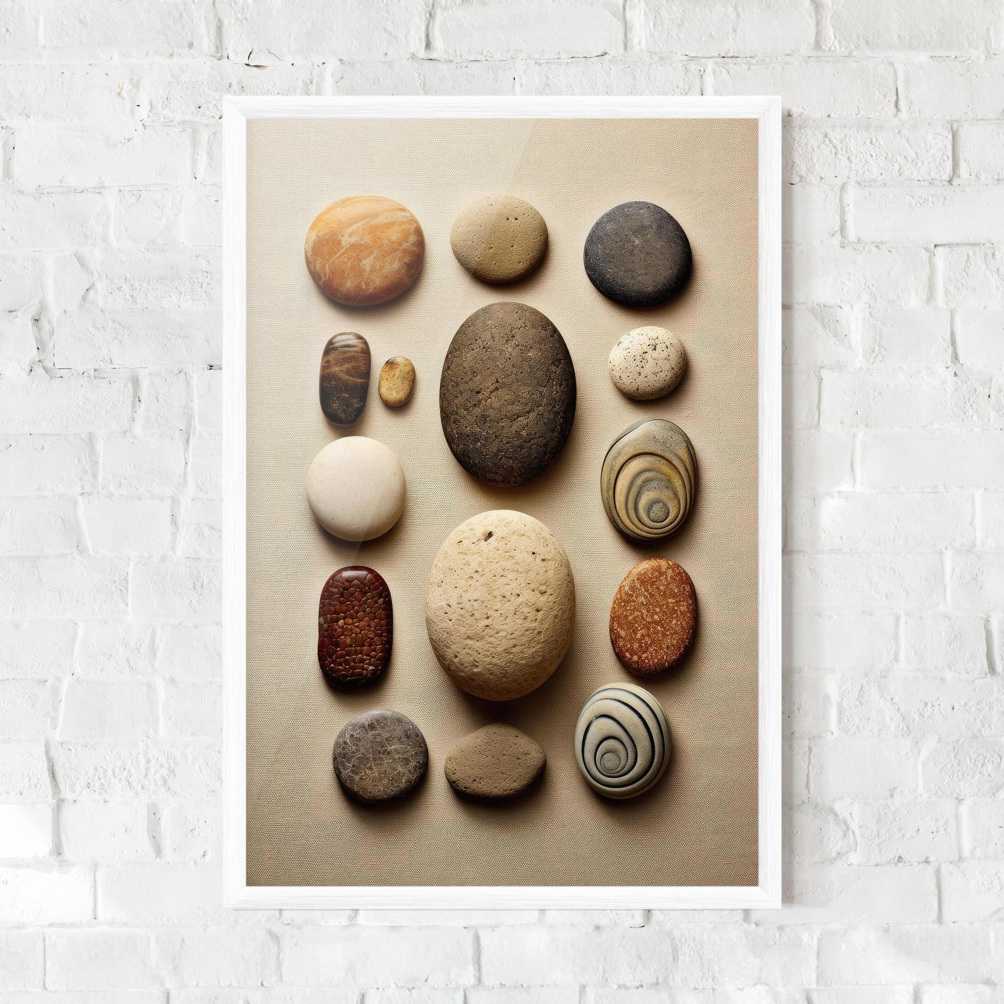 Gerahmte Poster Massage Stones Sand mockup 0