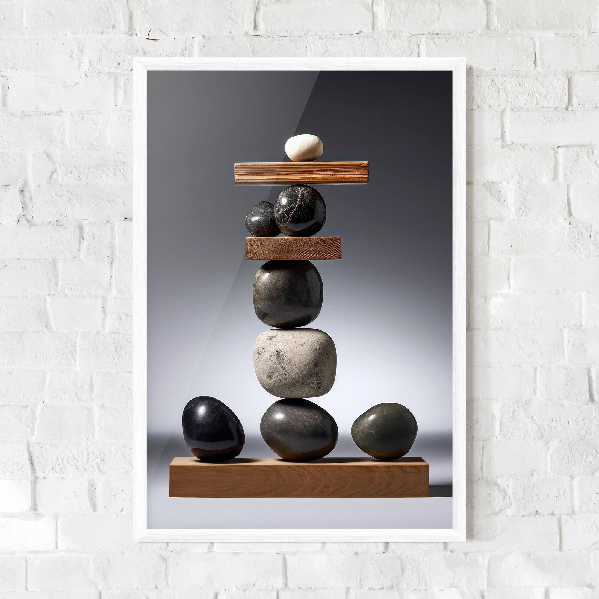 Gerahmte Poster Zen Stones mockup 0
