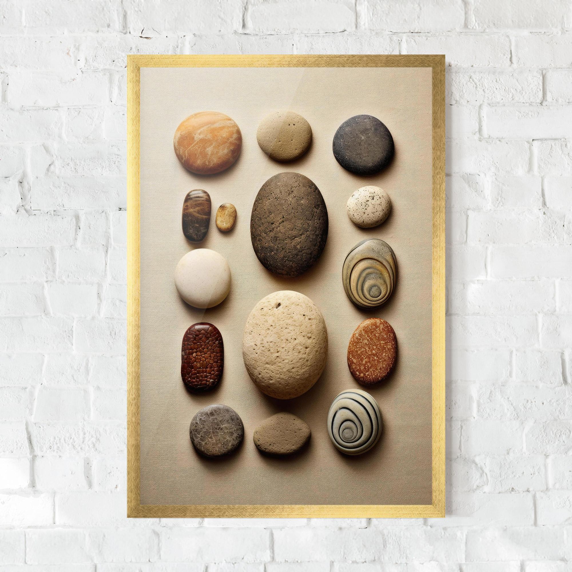 Gerahmte Poster Massage Stones Sand mockup 0