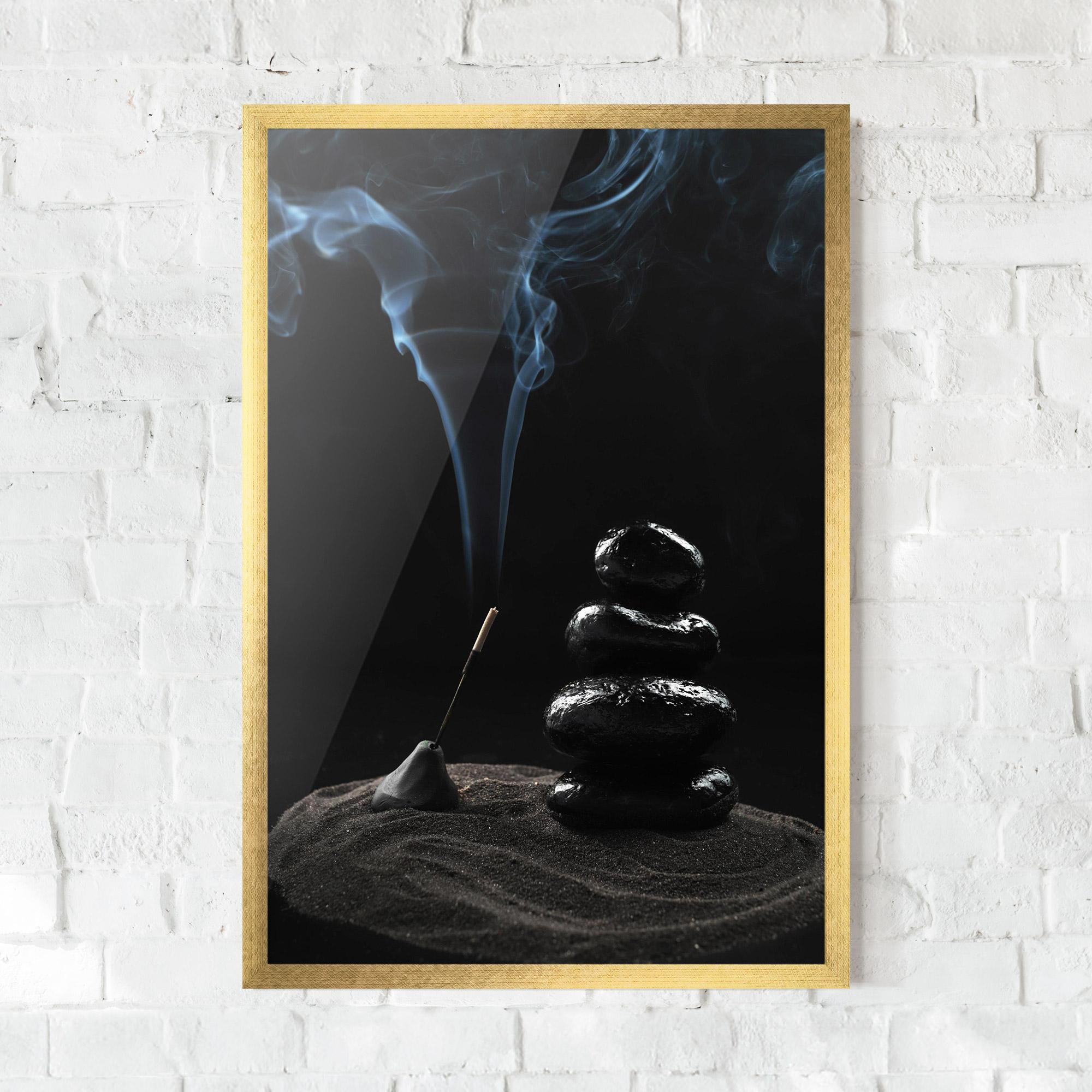 Gerahmte Poster Meditation Stones mockup 0