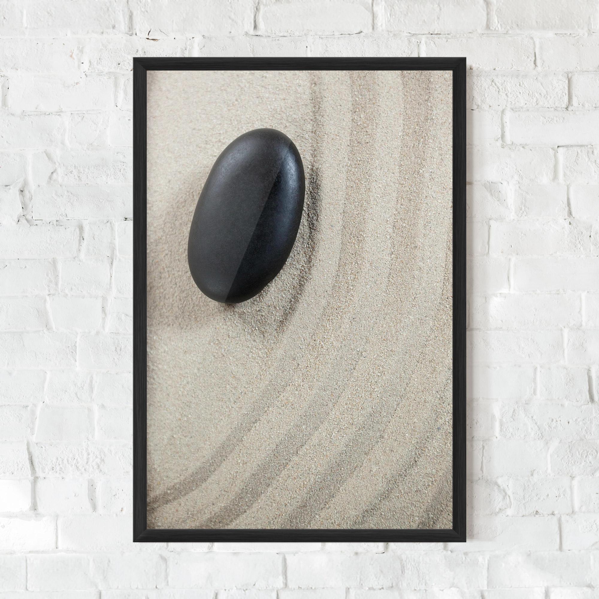 Gerahmte Poster Black Pebble mockup 0