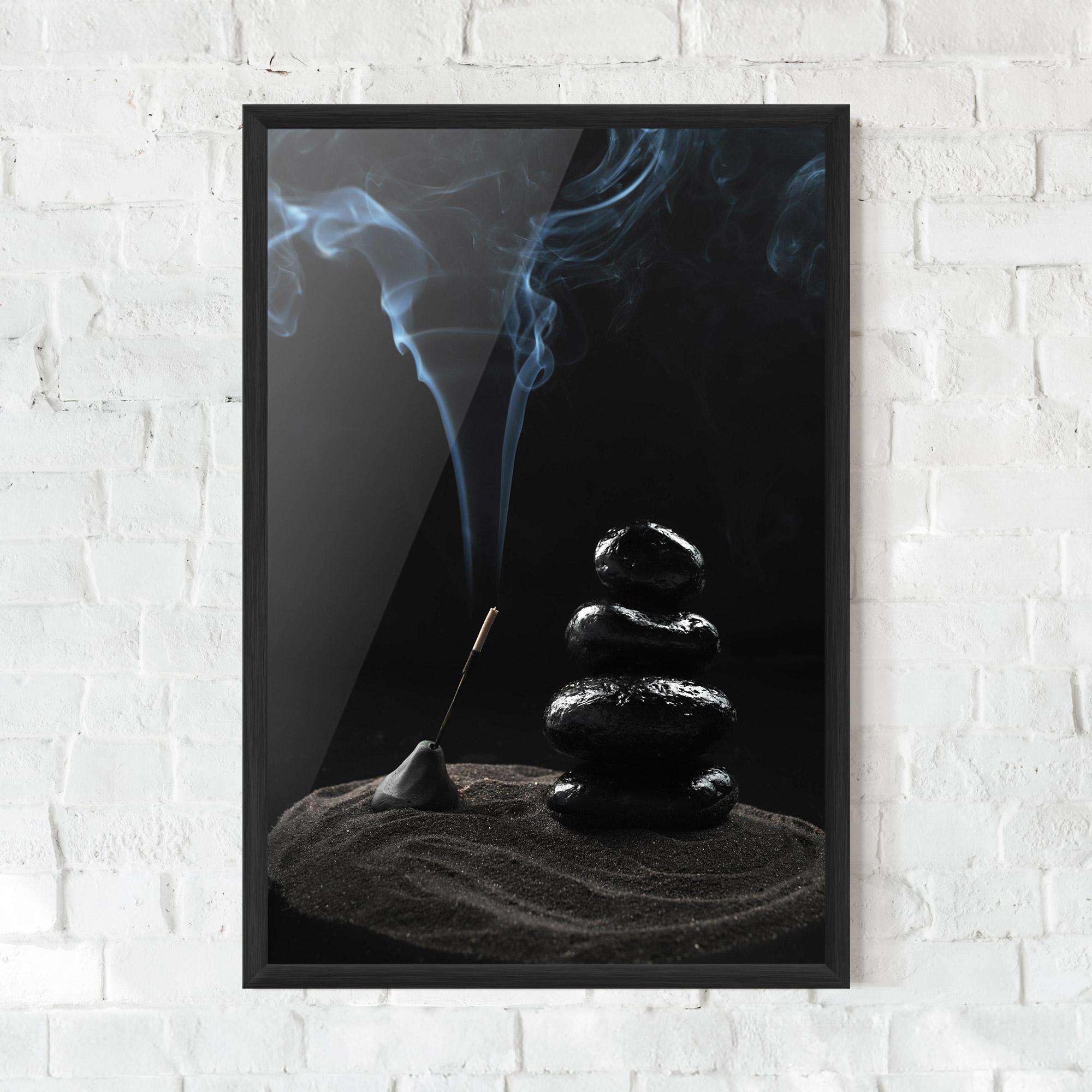 Gerahmte Poster Meditation Stones mockup 0