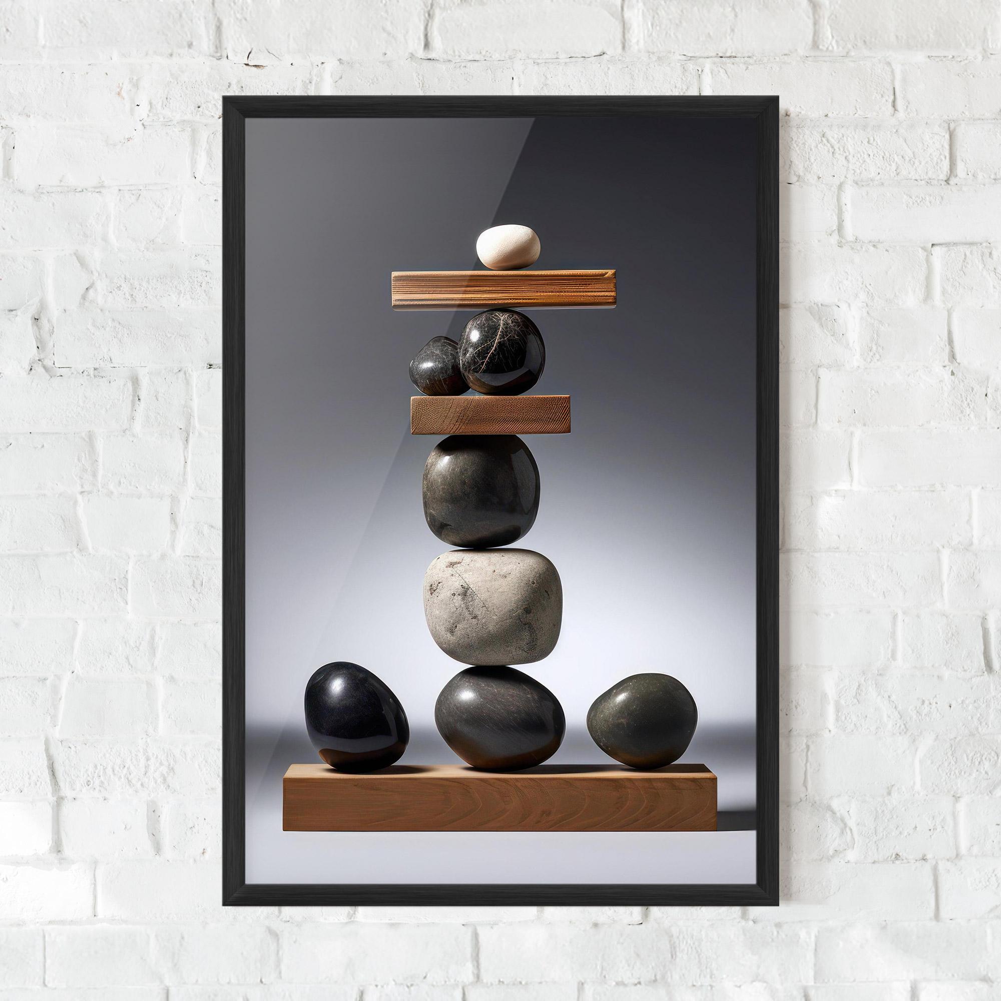 Gerahmte Poster Zen Stones mockup 0