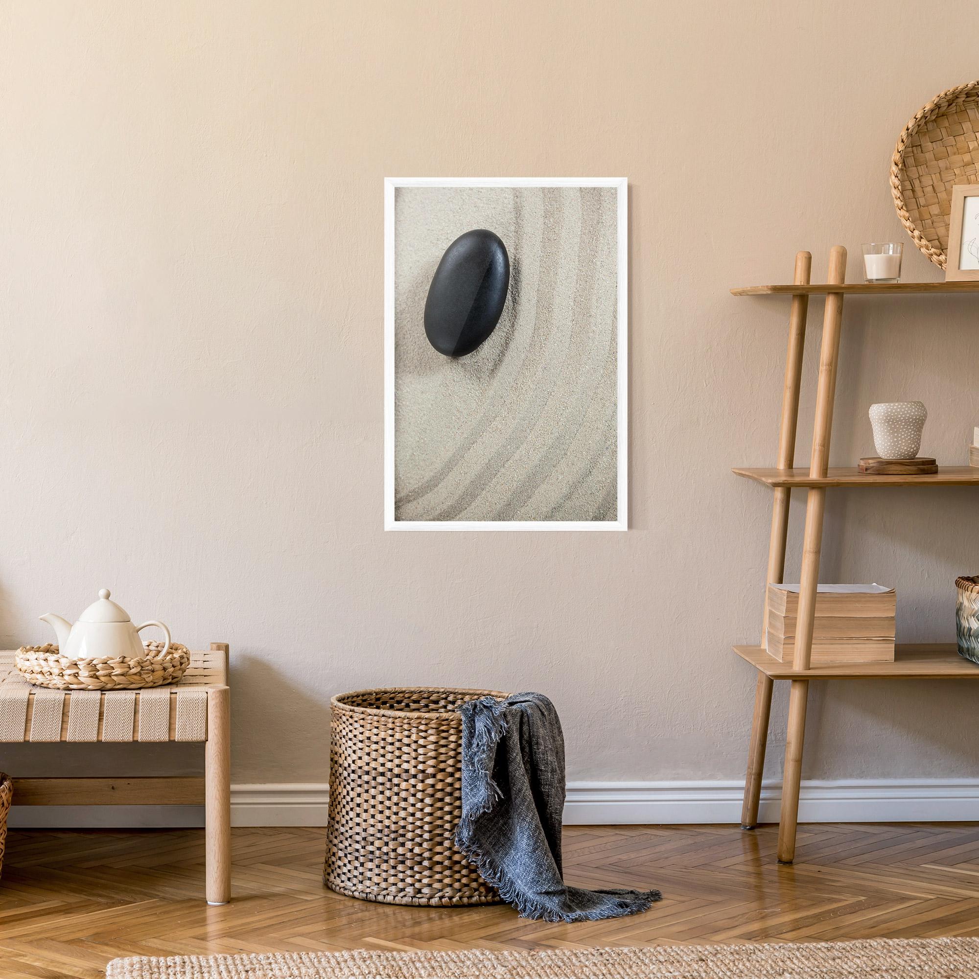 Gerahmte Poster Black Pebble mockup 9