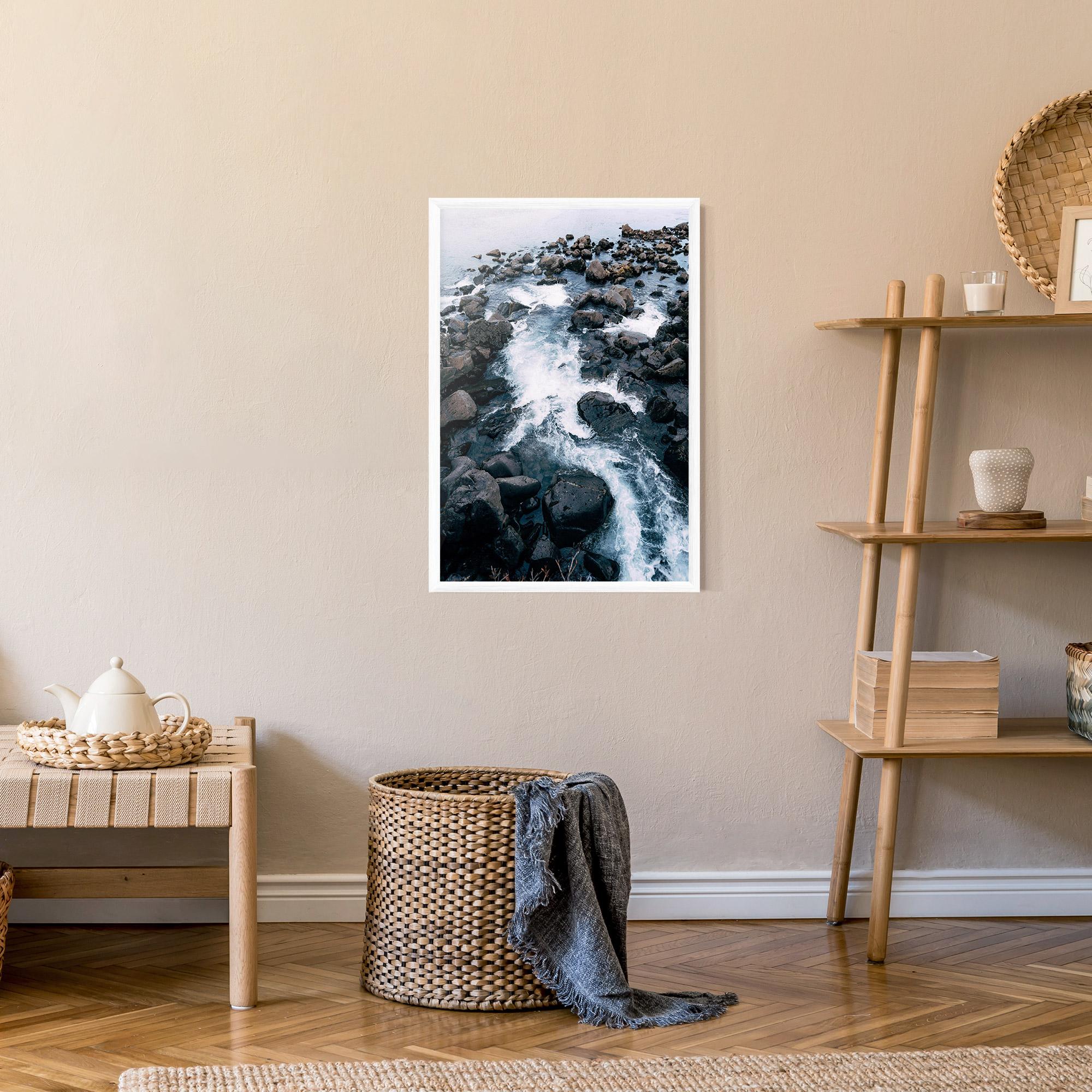 Gerahmte Poster Mountain River Rock mockup 9