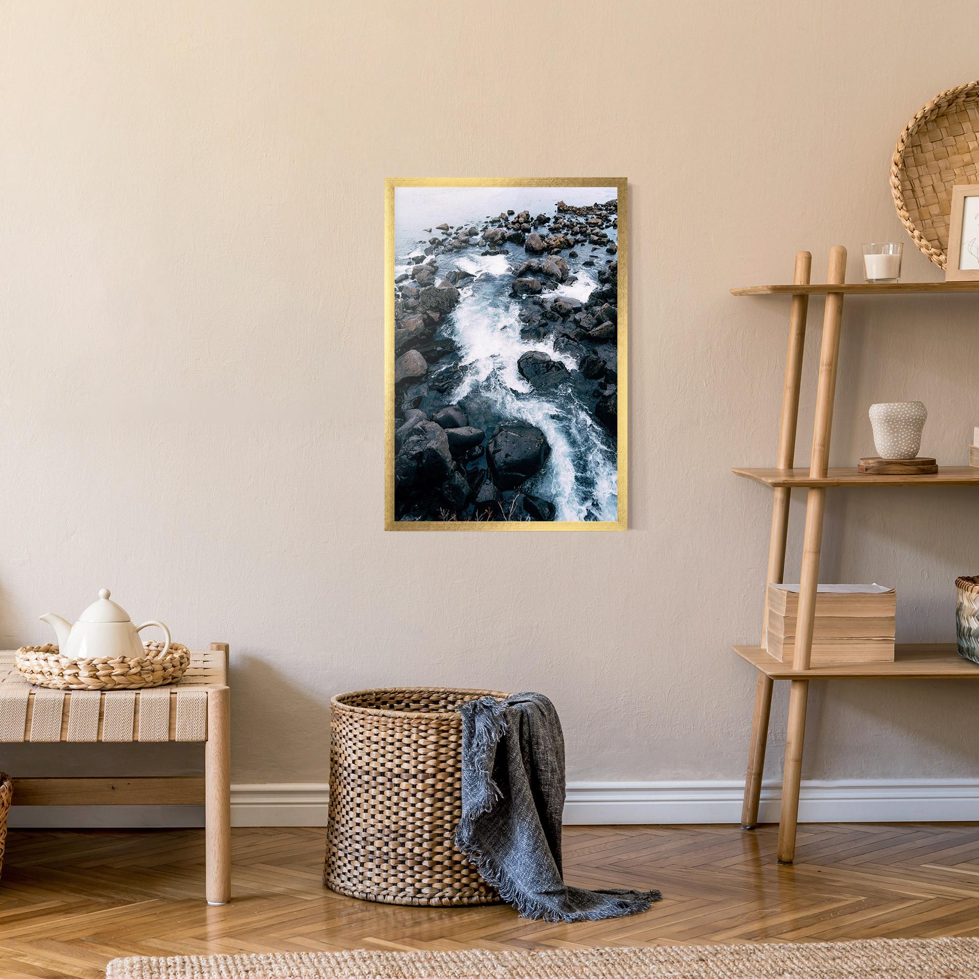 Gerahmte Poster Mountain River Rock mockup 9