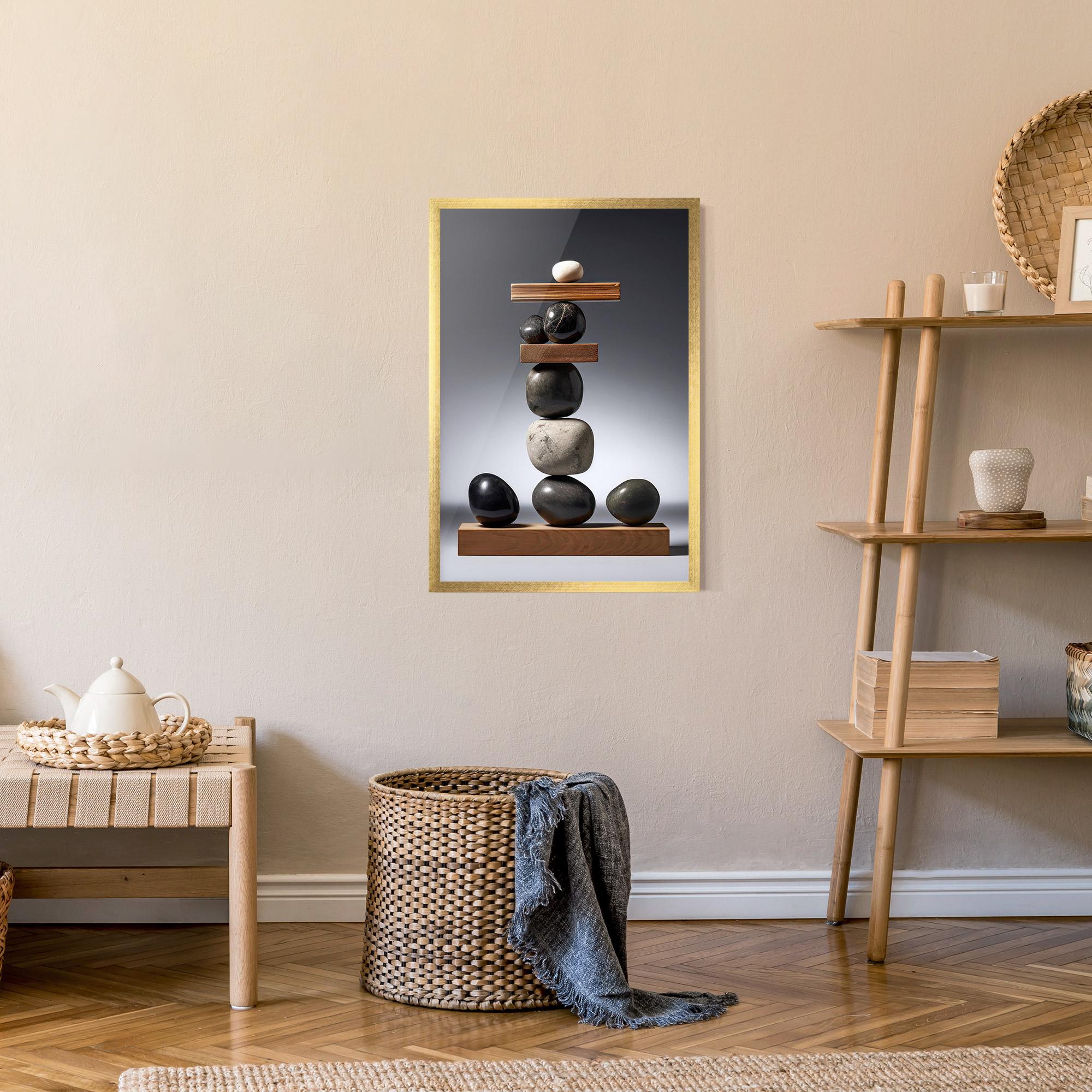 Gerahmte Poster Zen Stones mockup 9