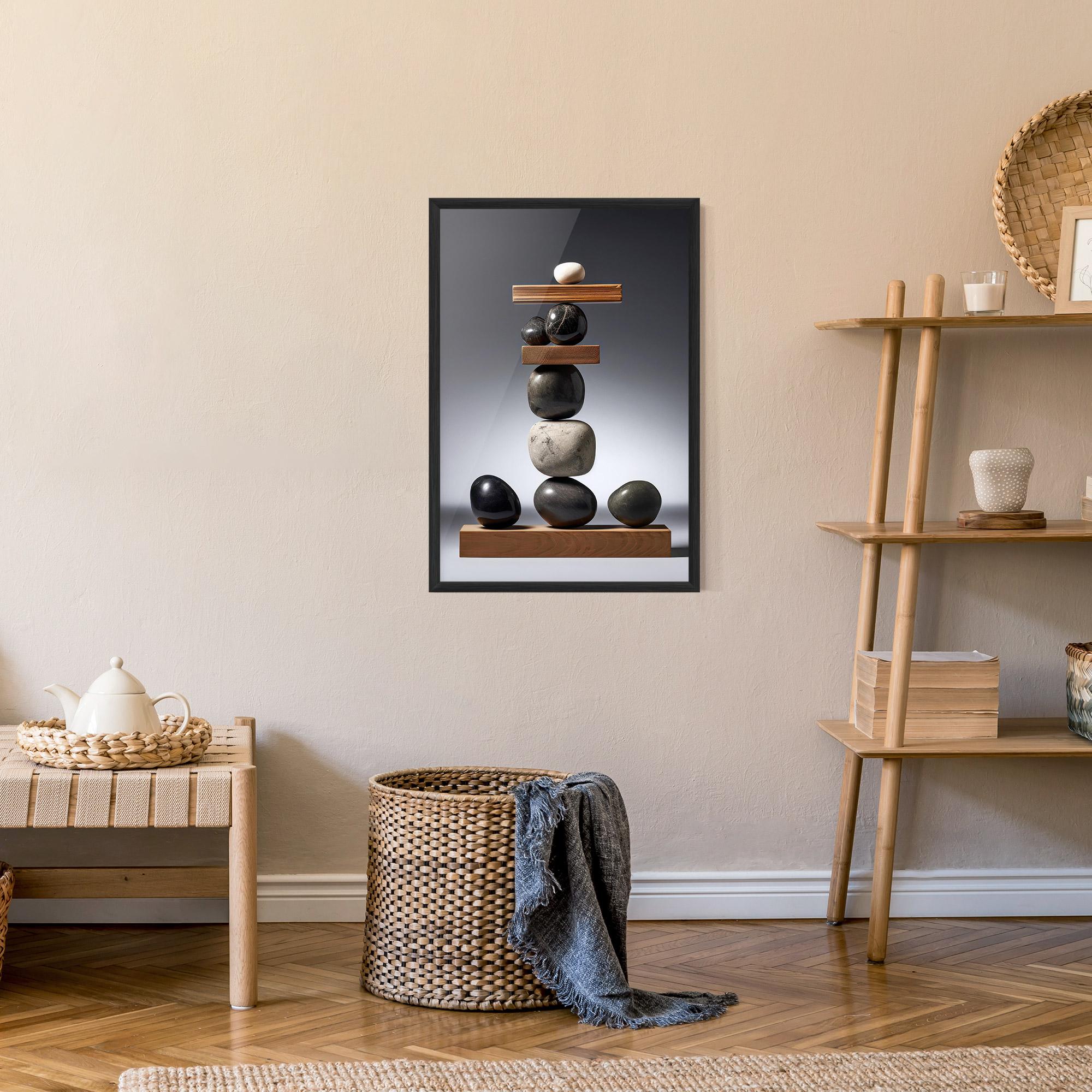 Gerahmte Poster Zen Stones mockup 9