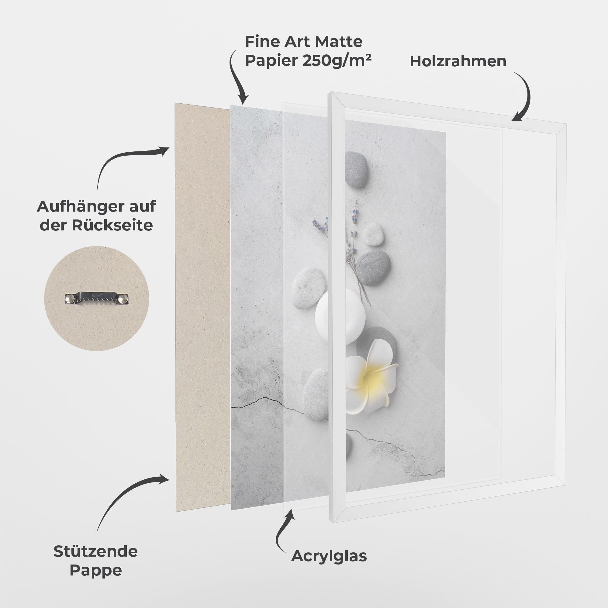 Gerahmte Poster Feng Shui Stones mockup 1