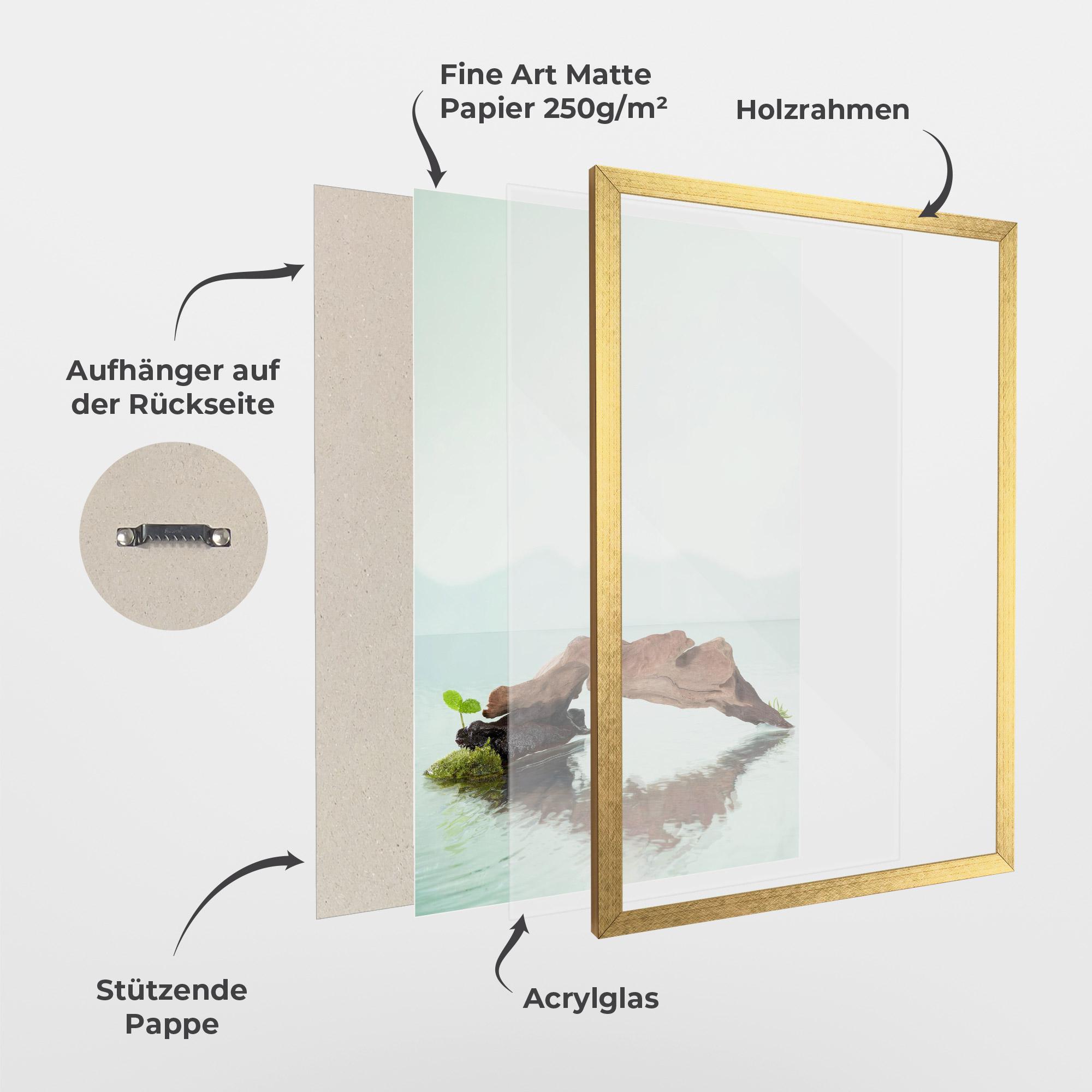 Gerahmte Poster Water Rock View mockup 1