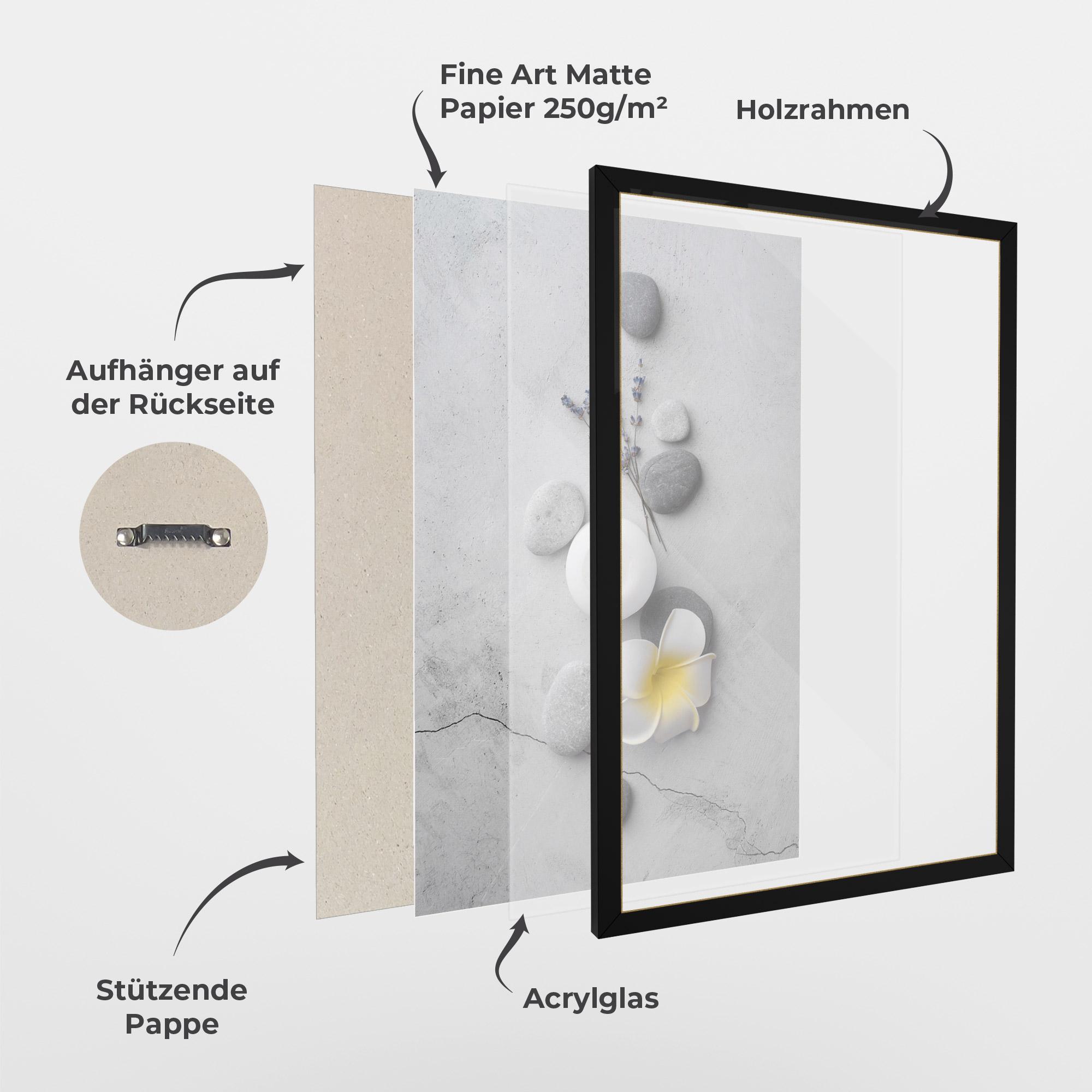 Gerahmte Poster Feng Shui Stones mockup 1