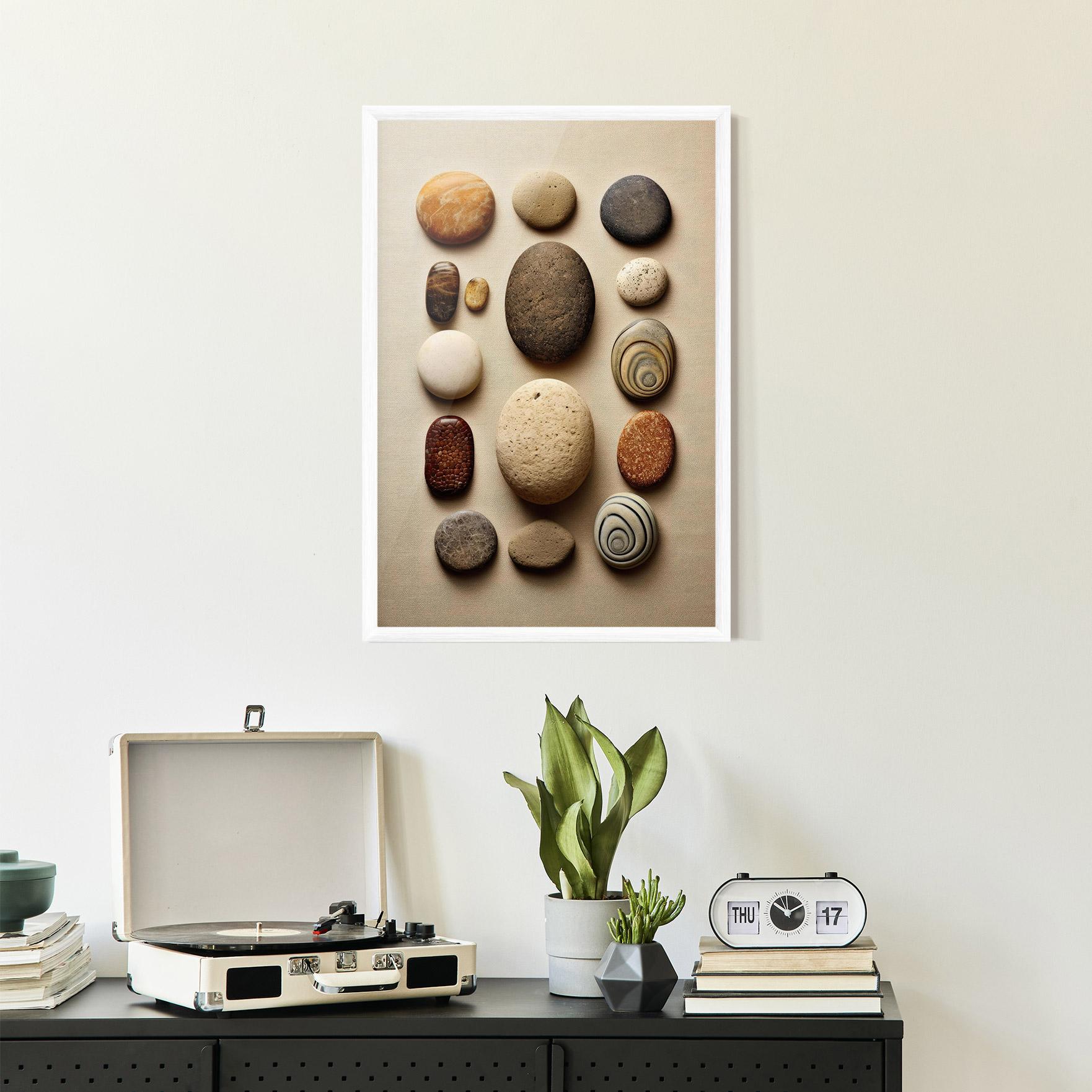 Gerahmte Poster Massage Stones Sand mockup 2