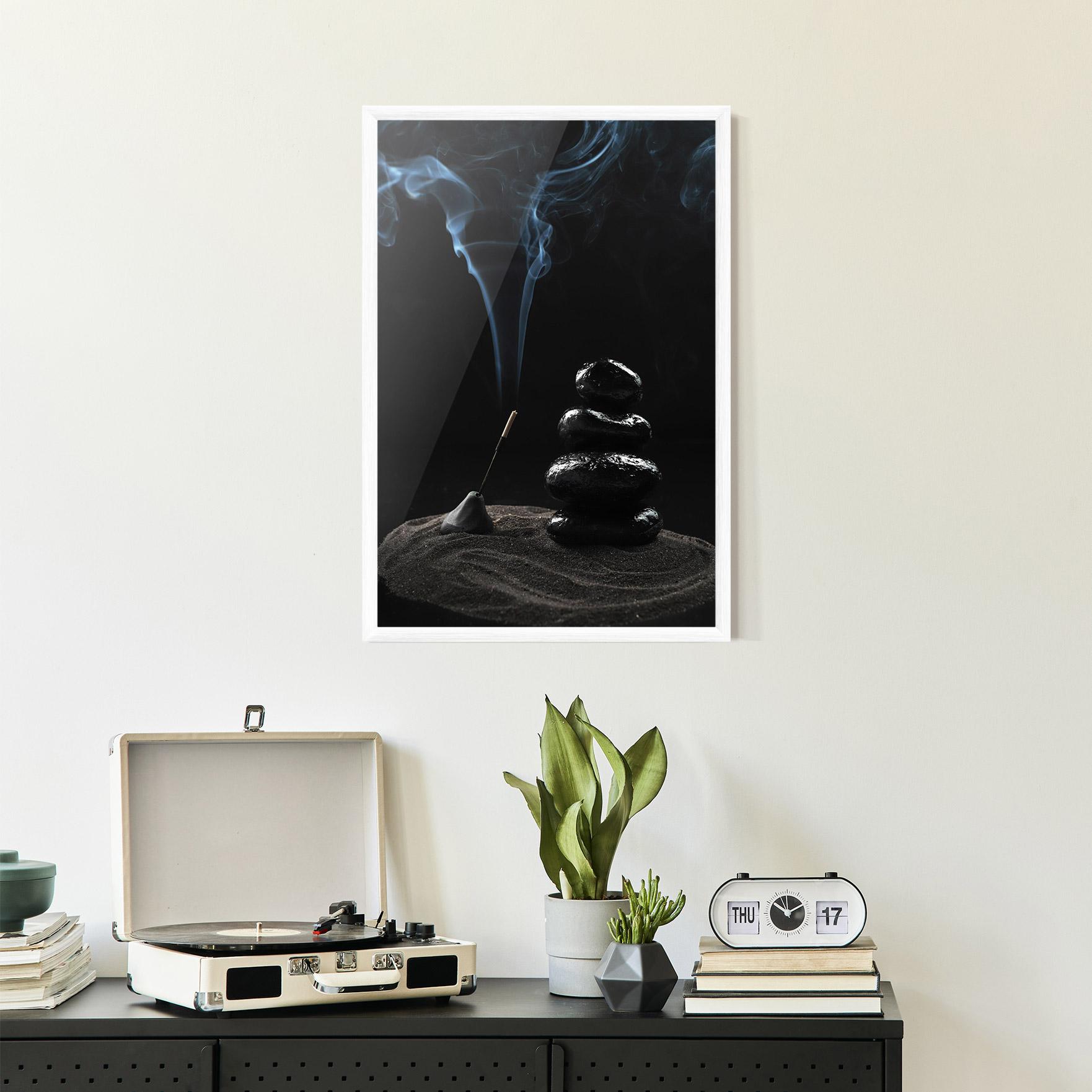 Gerahmte Poster Meditation Stones mockup 2