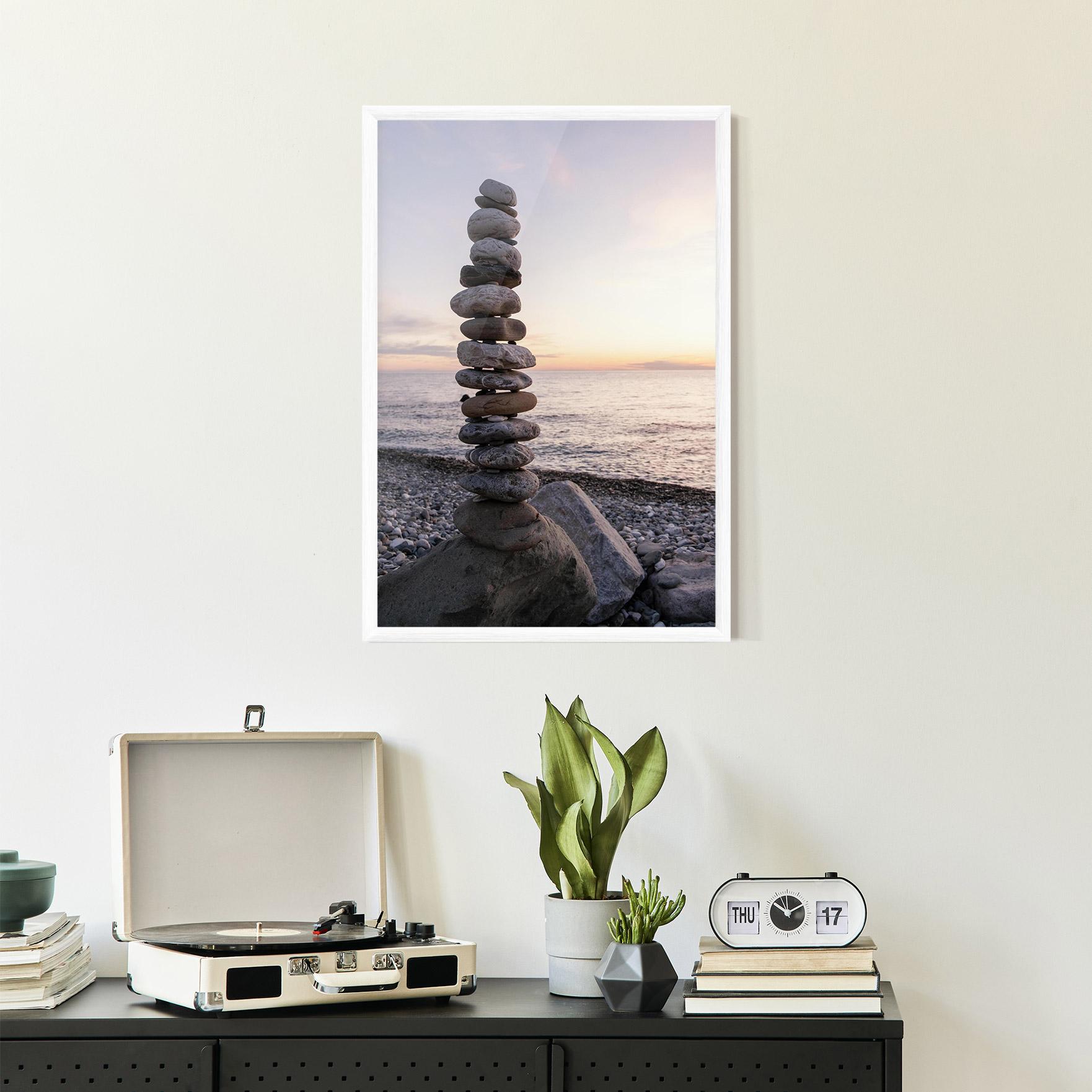 Gerahmte Poster Pebbles Seaside mockup 2