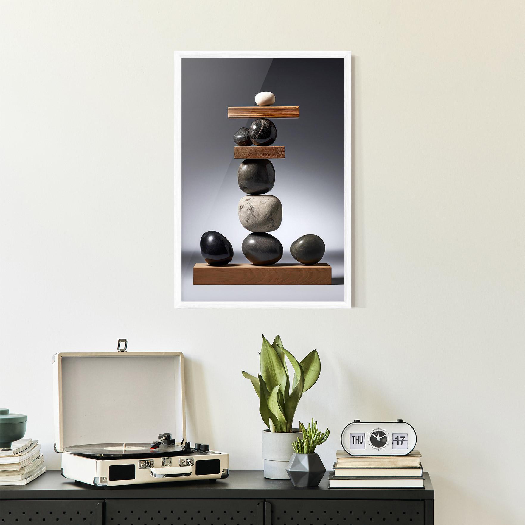 Gerahmte Poster Zen Stones mockup 2