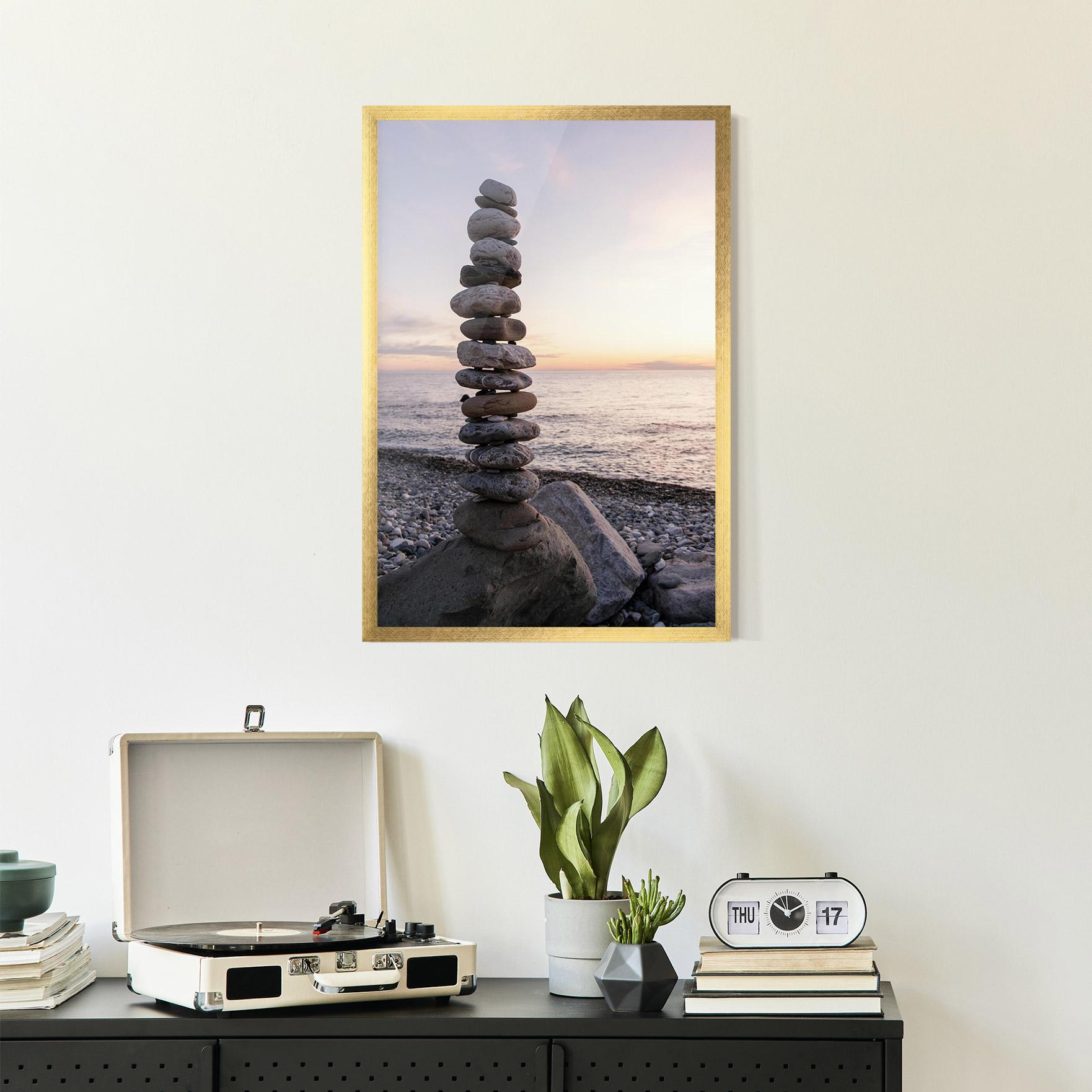 Gerahmte Poster Pebbles Seaside mockup 2