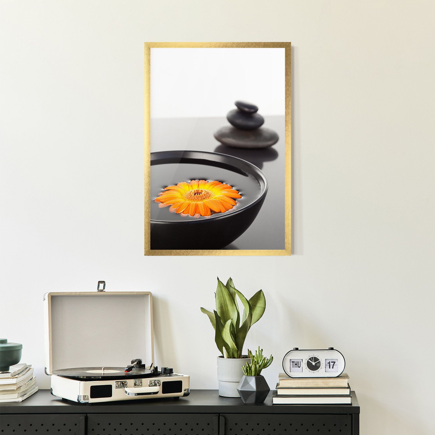 Stone Orange Flower mockup 2