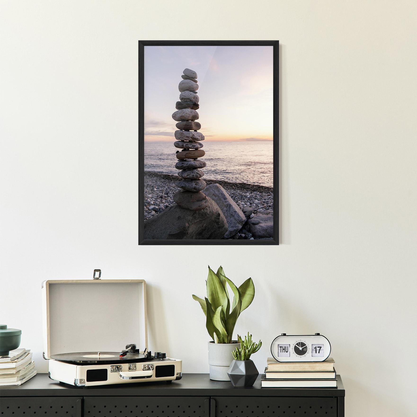 Gerahmte Poster Pebbles Seaside mockup 2