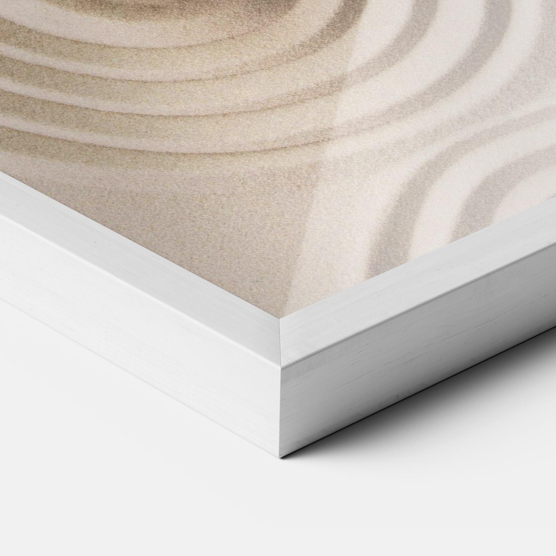Gerahmte Poster Cream Zen Stones mockup 3