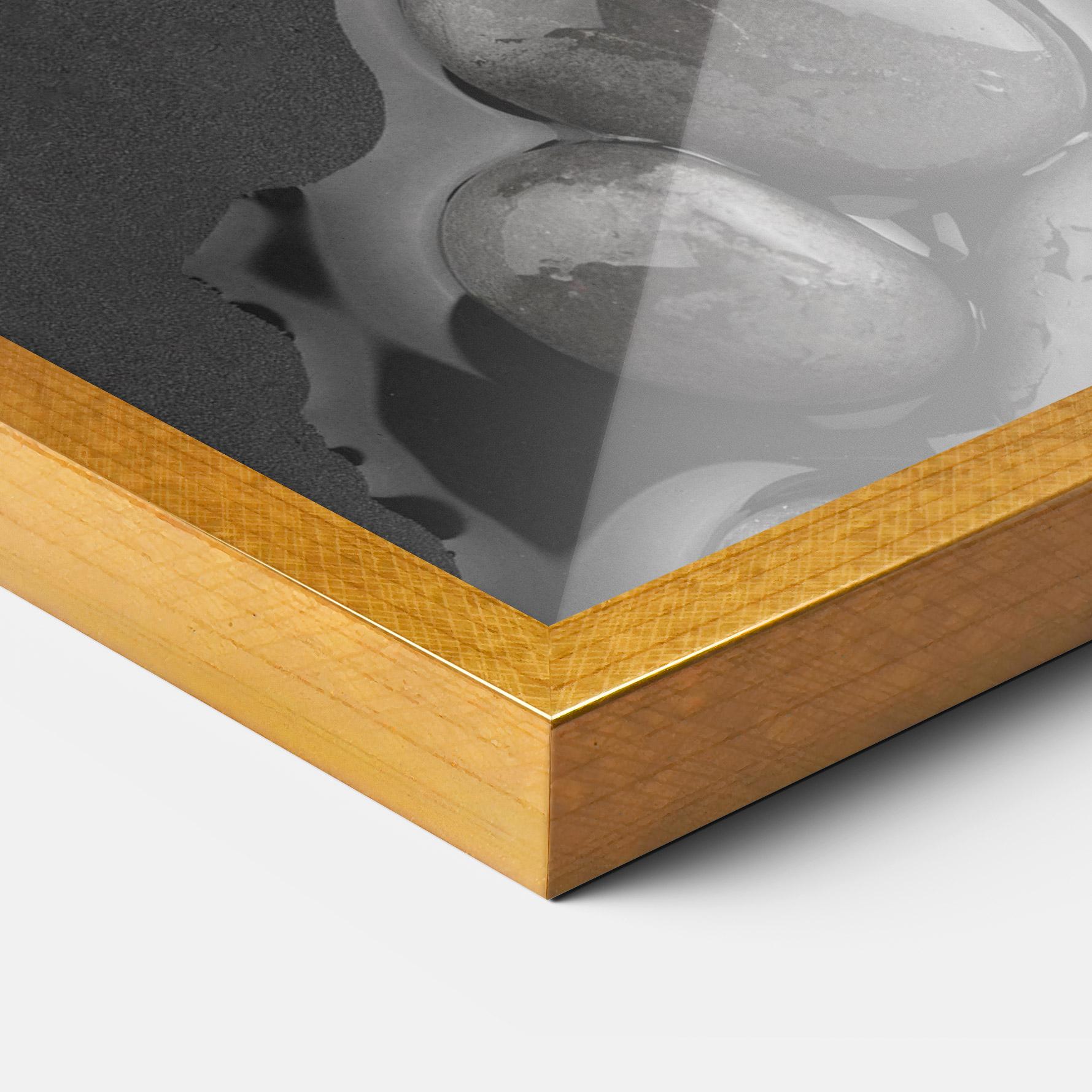 Gerahmte Poster Grey Shiny Stones mockup 3