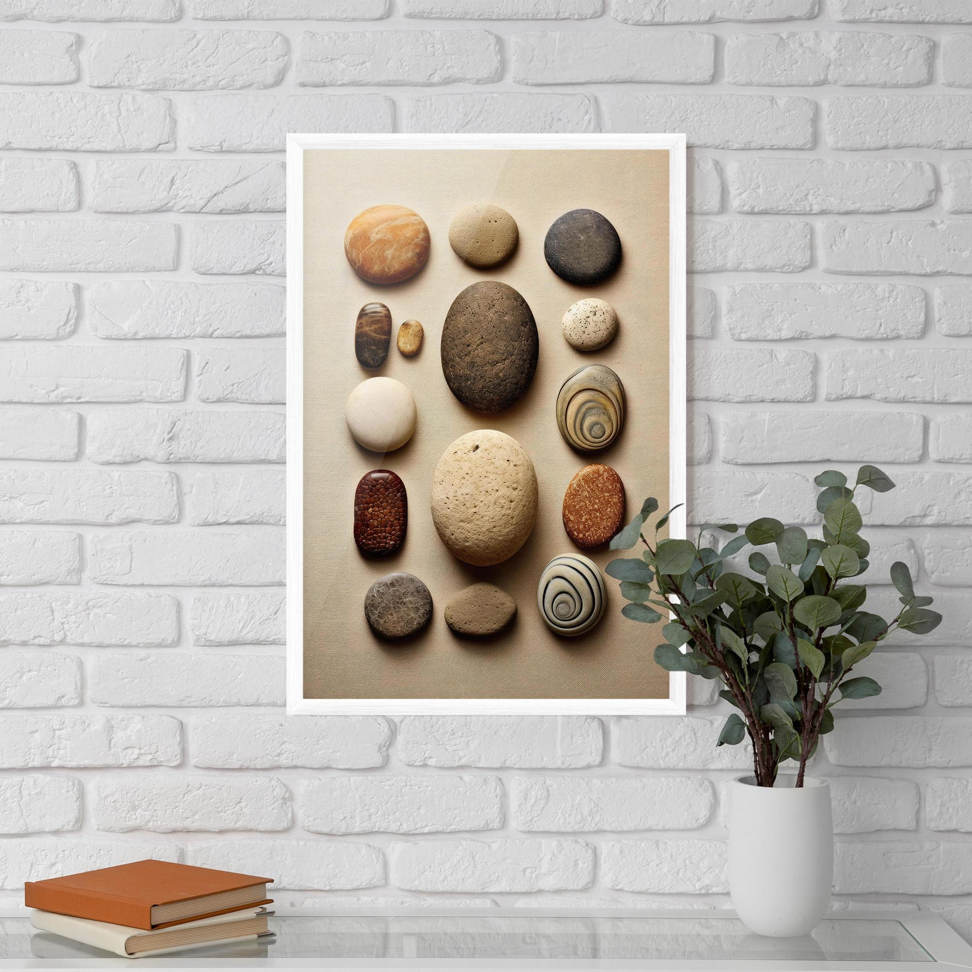 Gerahmte Poster Massage Stones Sand mockup 5