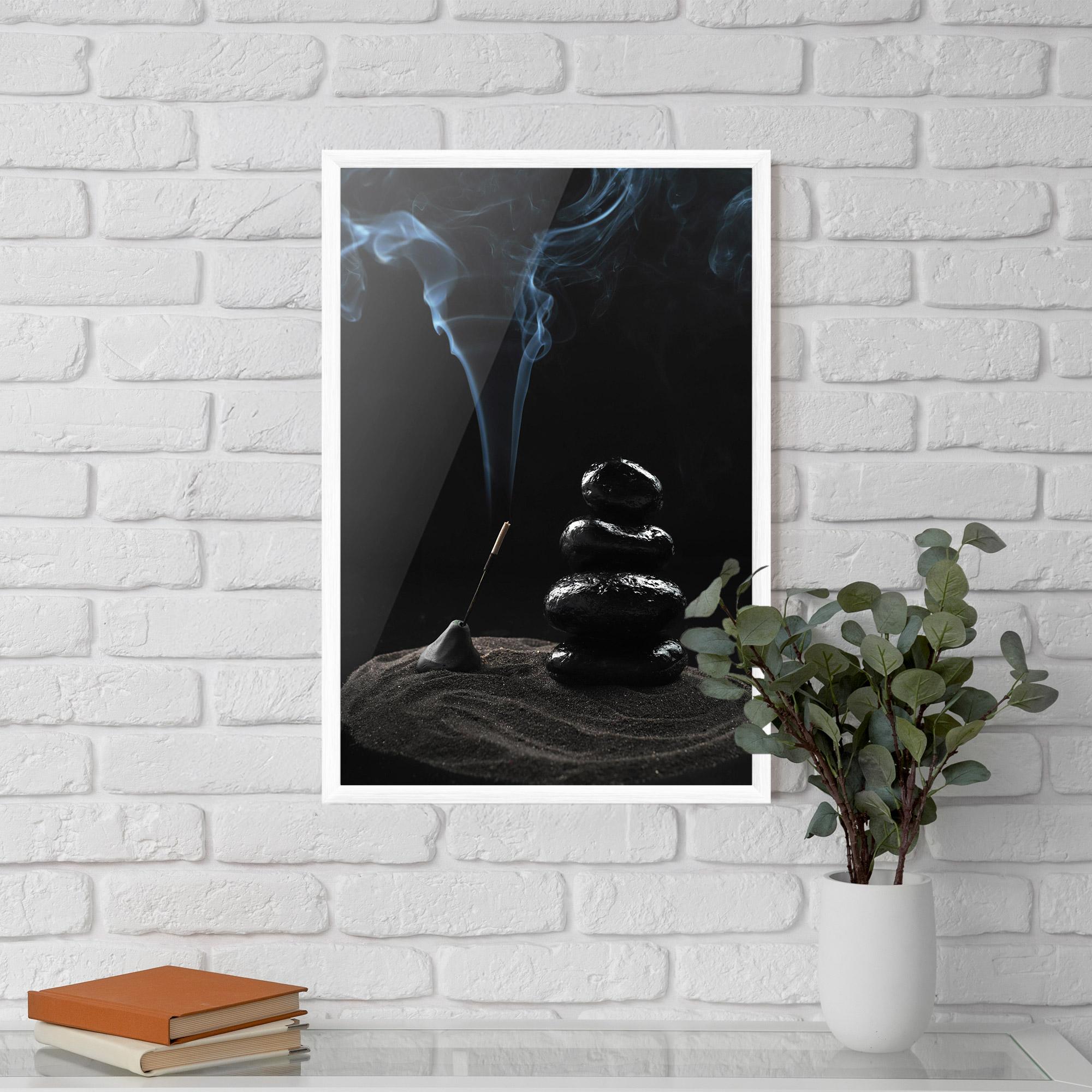 Gerahmte Poster Meditation Stones mockup 5