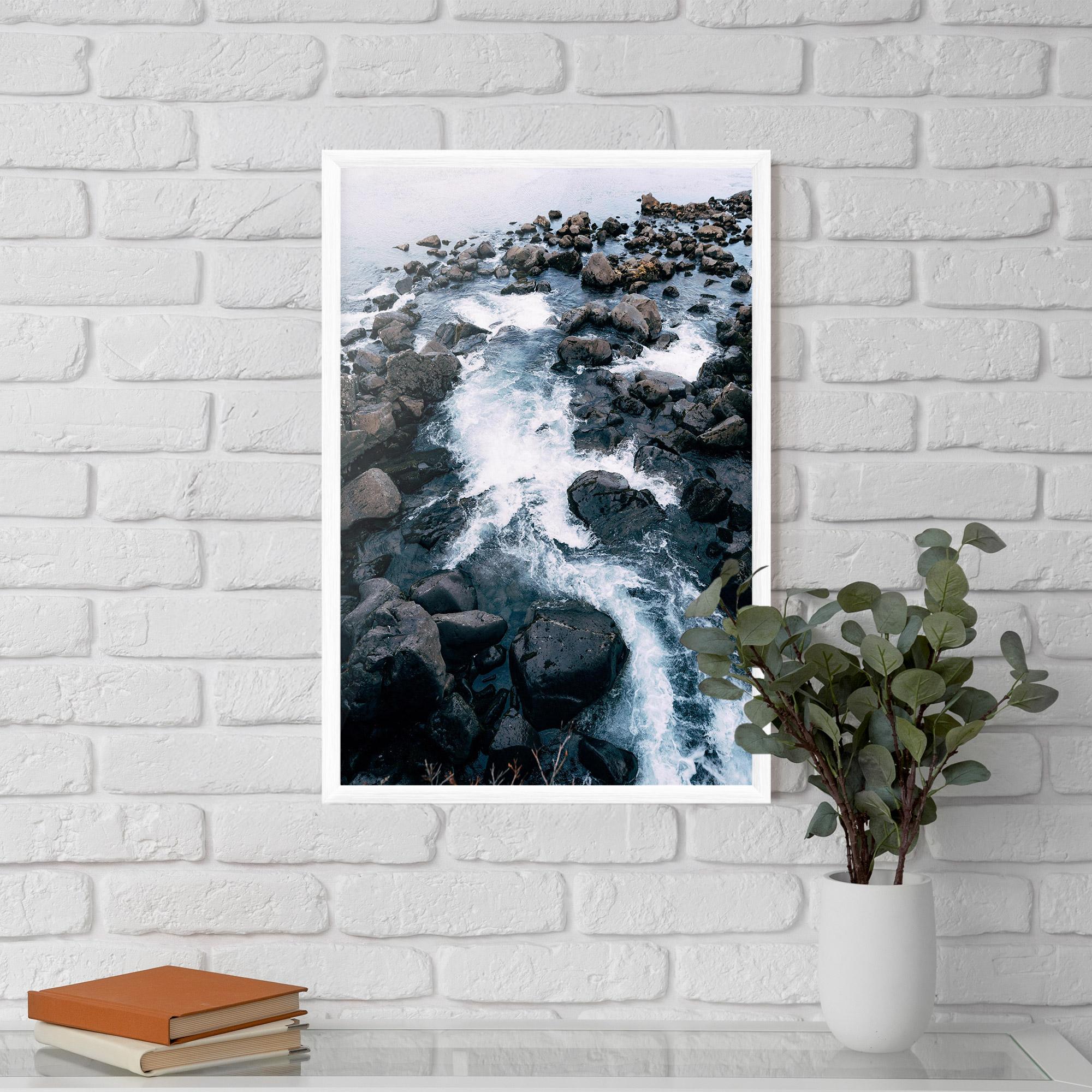 Gerahmte Poster Mountain River Rock mockup 5