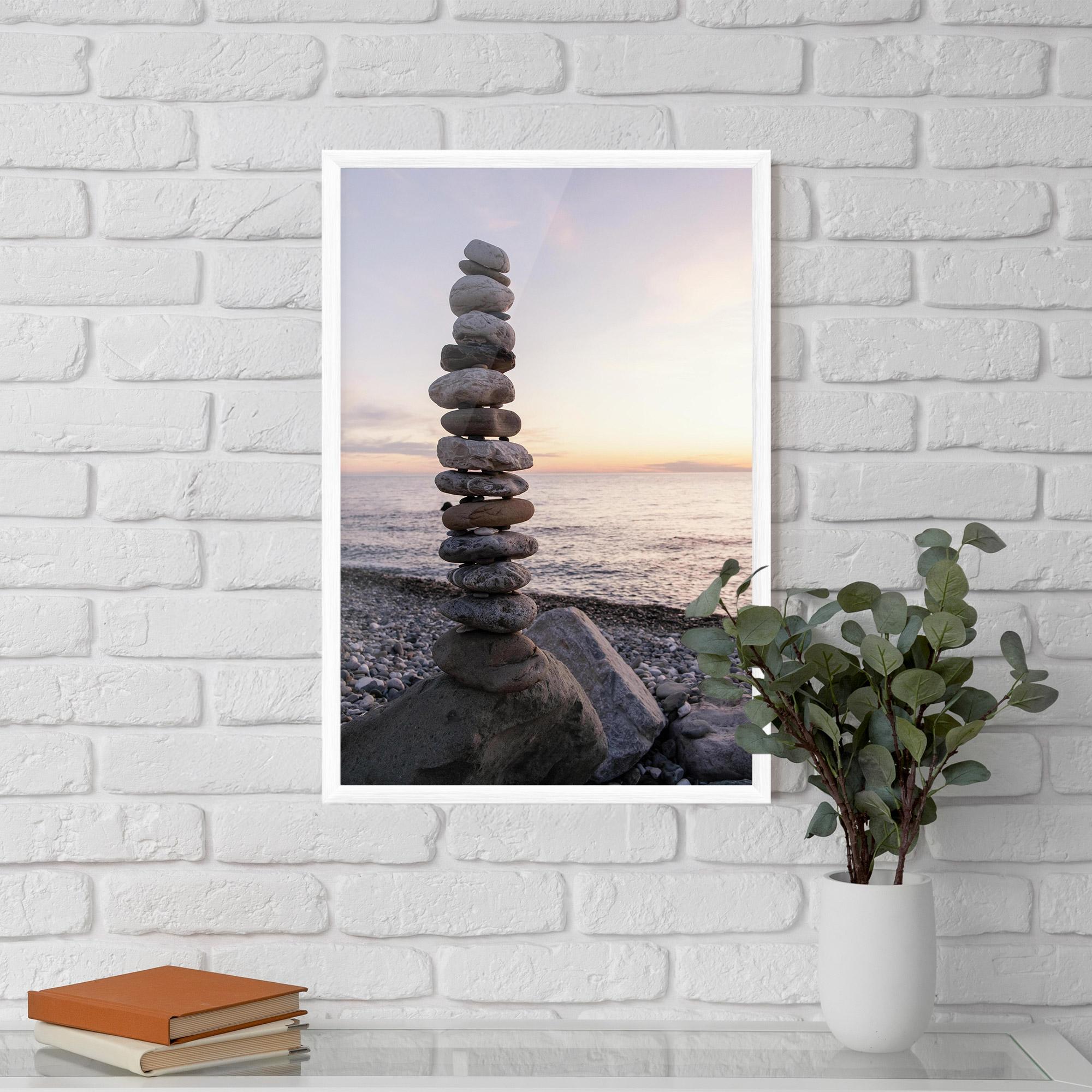 Gerahmte Poster Pebbles Seaside mockup 5