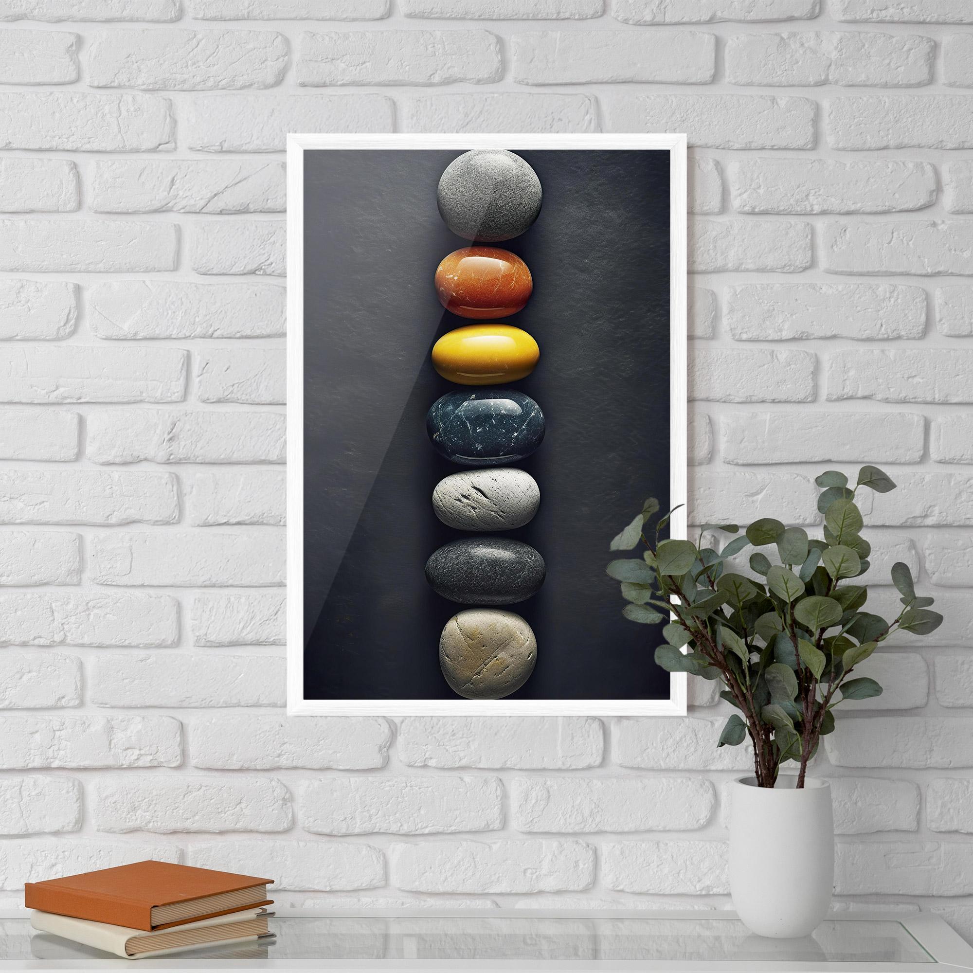 Gerahmte Poster Zen Colorful Stones mockup 5