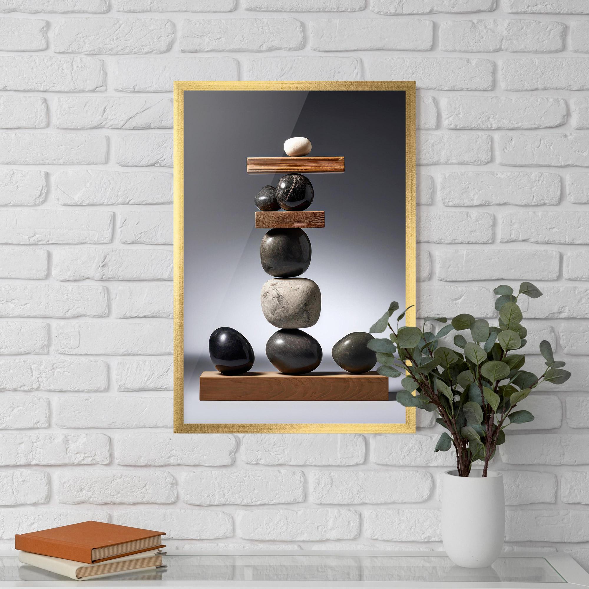 Gerahmte Poster Zen Stones mockup 5