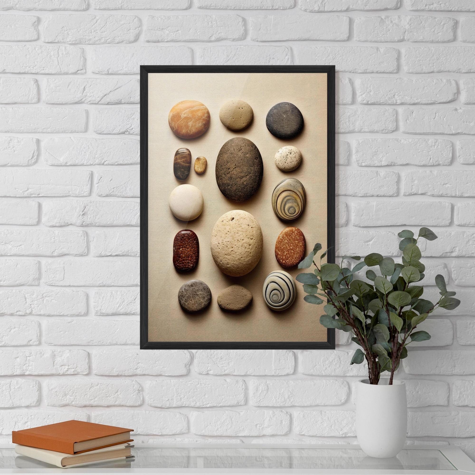 Gerahmte Poster Massage Stones Sand mockup 5
