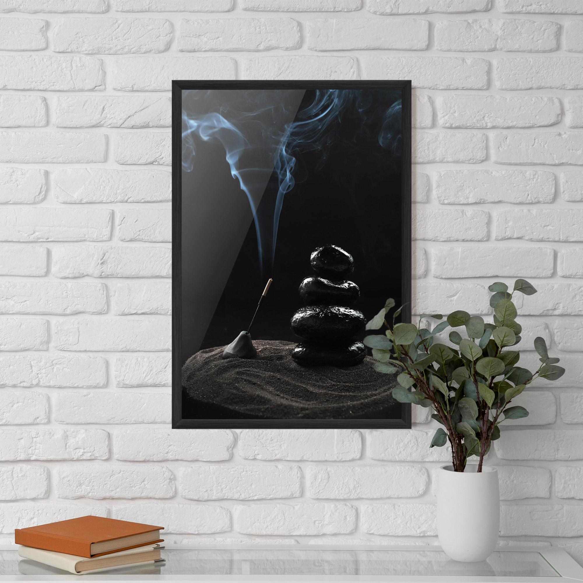 Gerahmte Poster Meditation Stones mockup 5