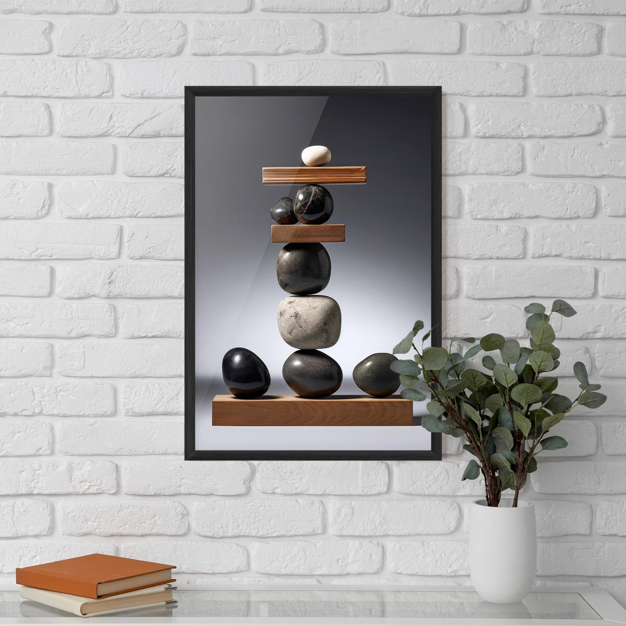 Gerahmte Poster Zen Stones mockup 5