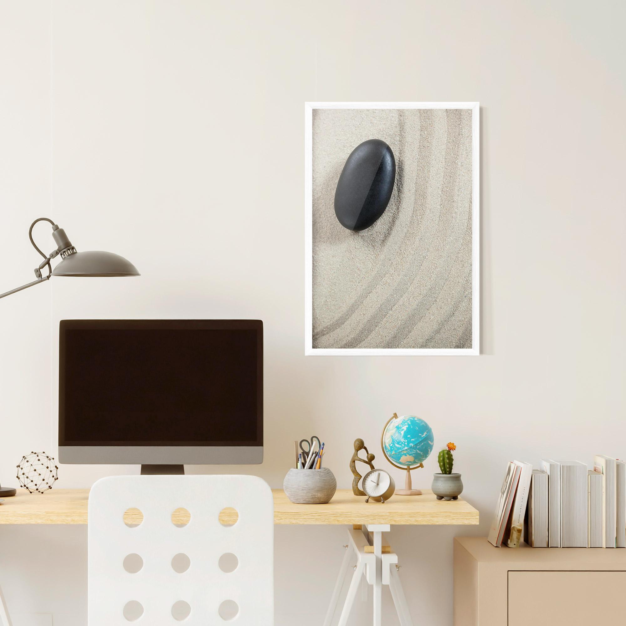 Gerahmte Poster Black Pebble mockup 6