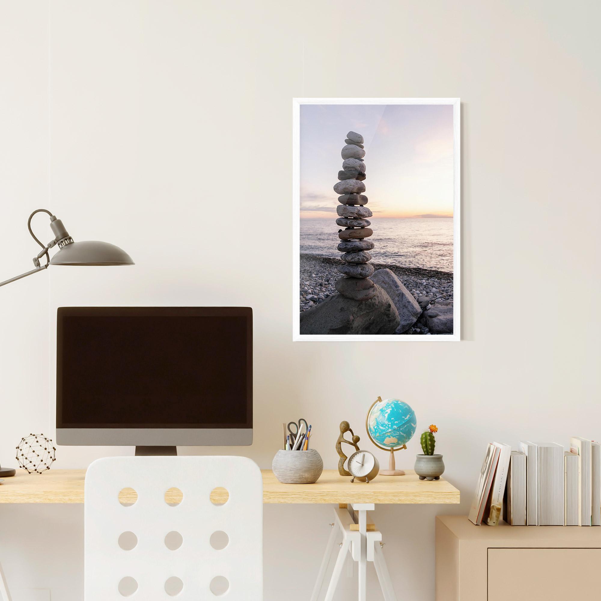 Gerahmte Poster Pebbles Seaside mockup 6