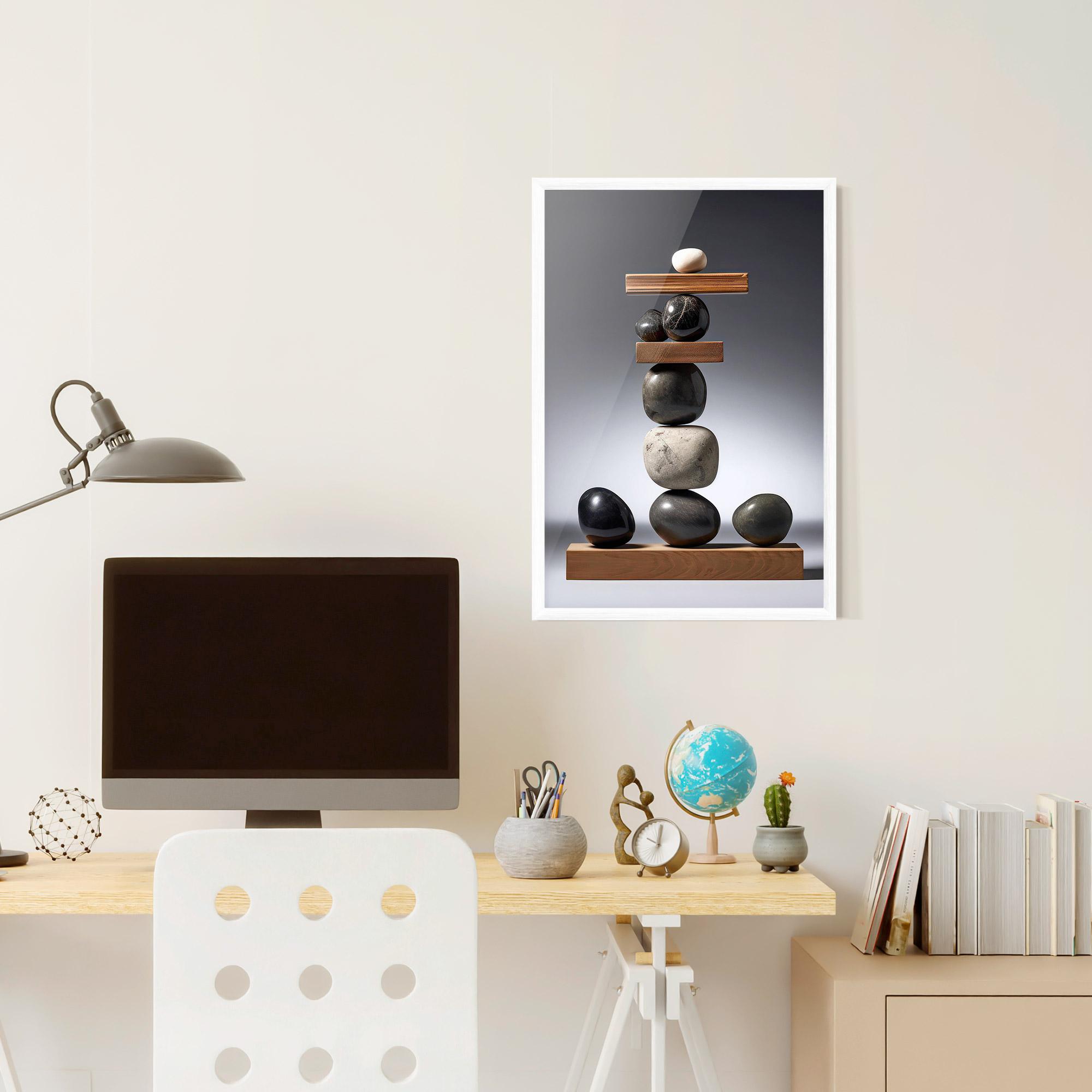 Gerahmte Poster Zen Stones mockup 6