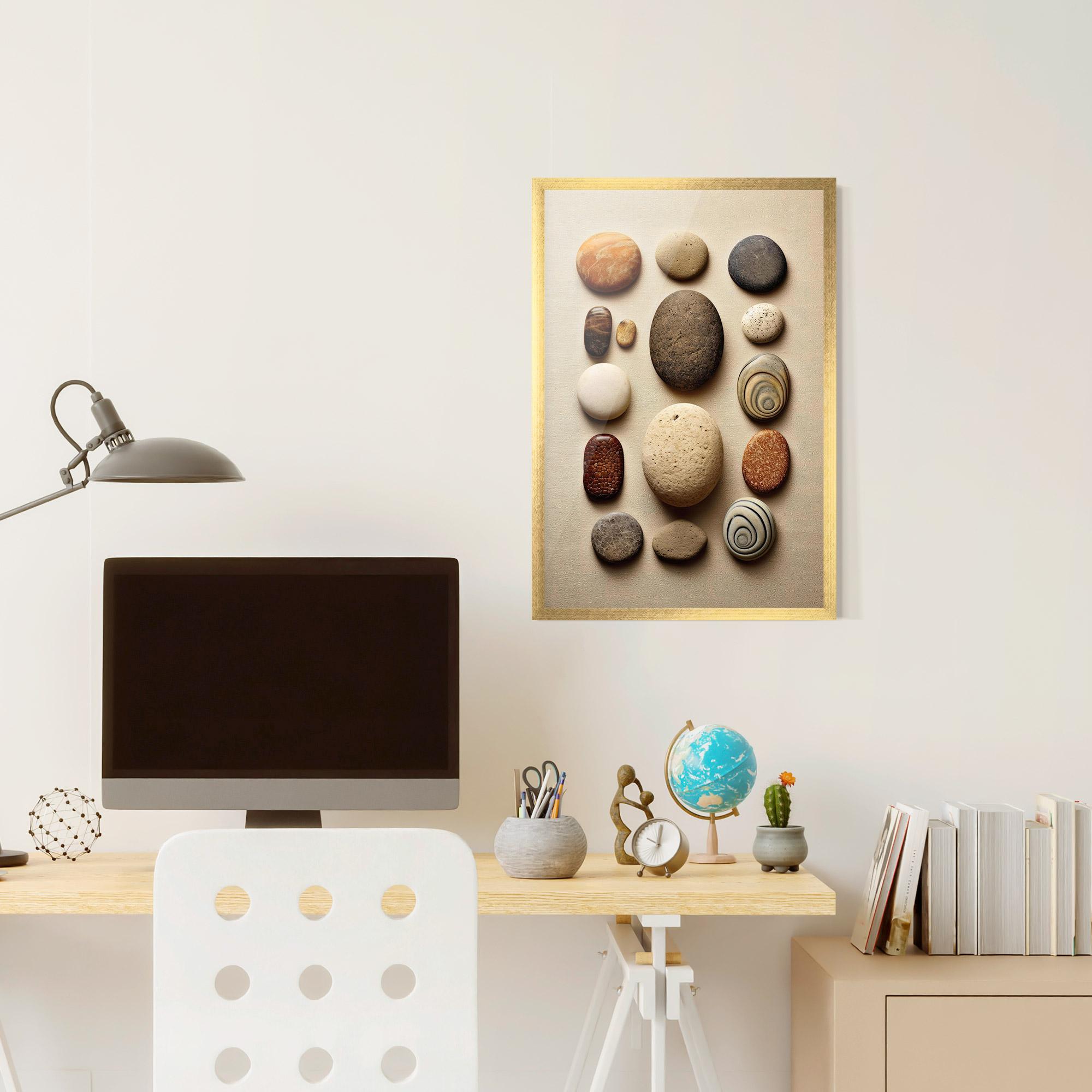 Gerahmte Poster Massage Stones Sand mockup 6