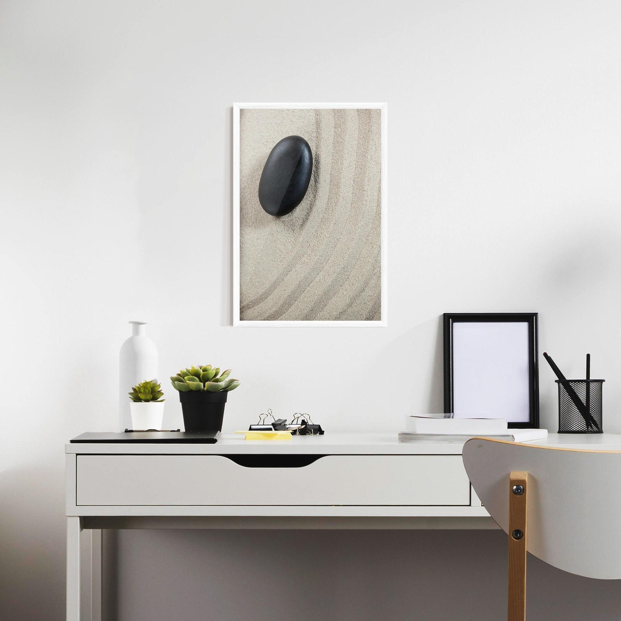 Gerahmte Poster Black Pebble mockup 7
