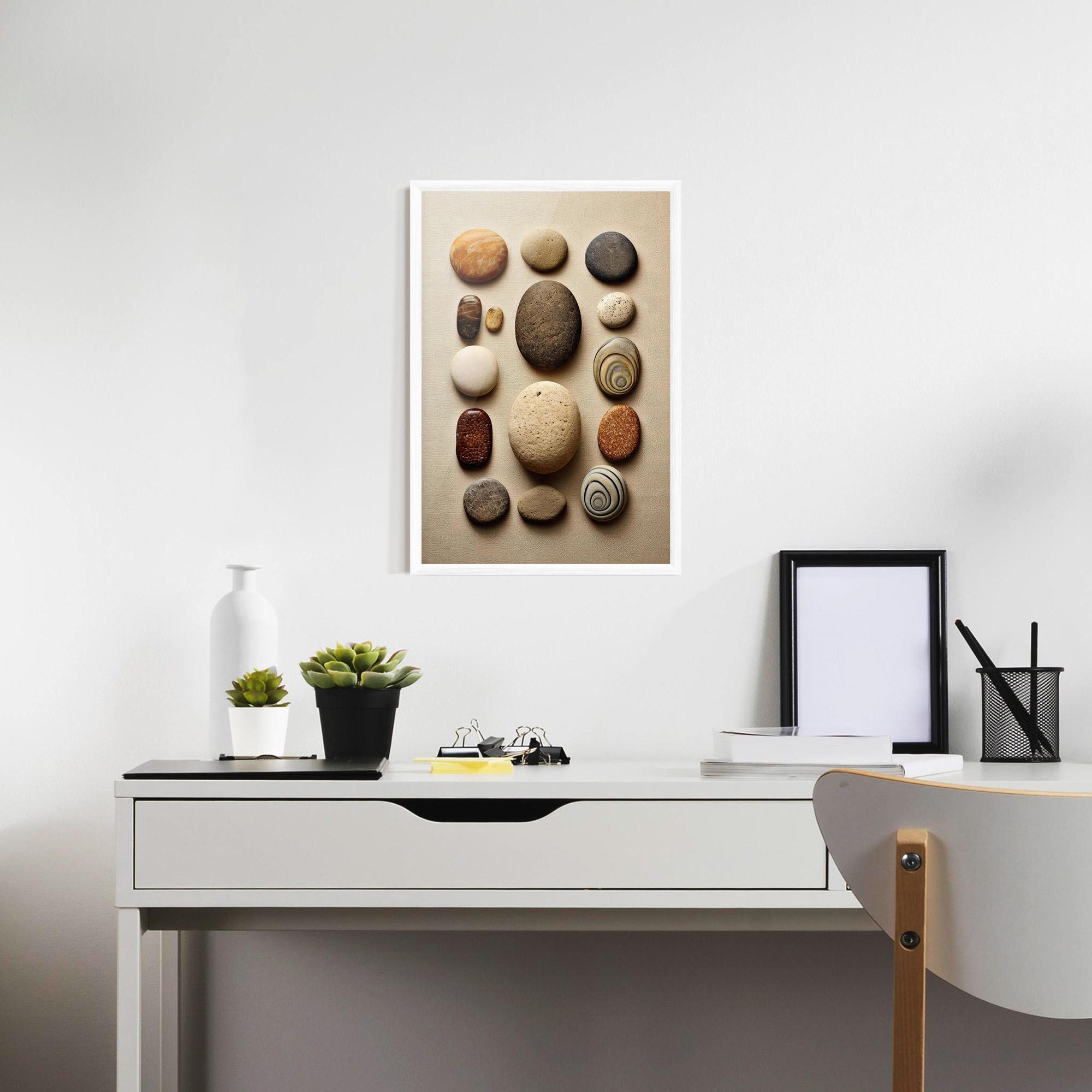 Gerahmte Poster Massage Stones Sand mockup 7