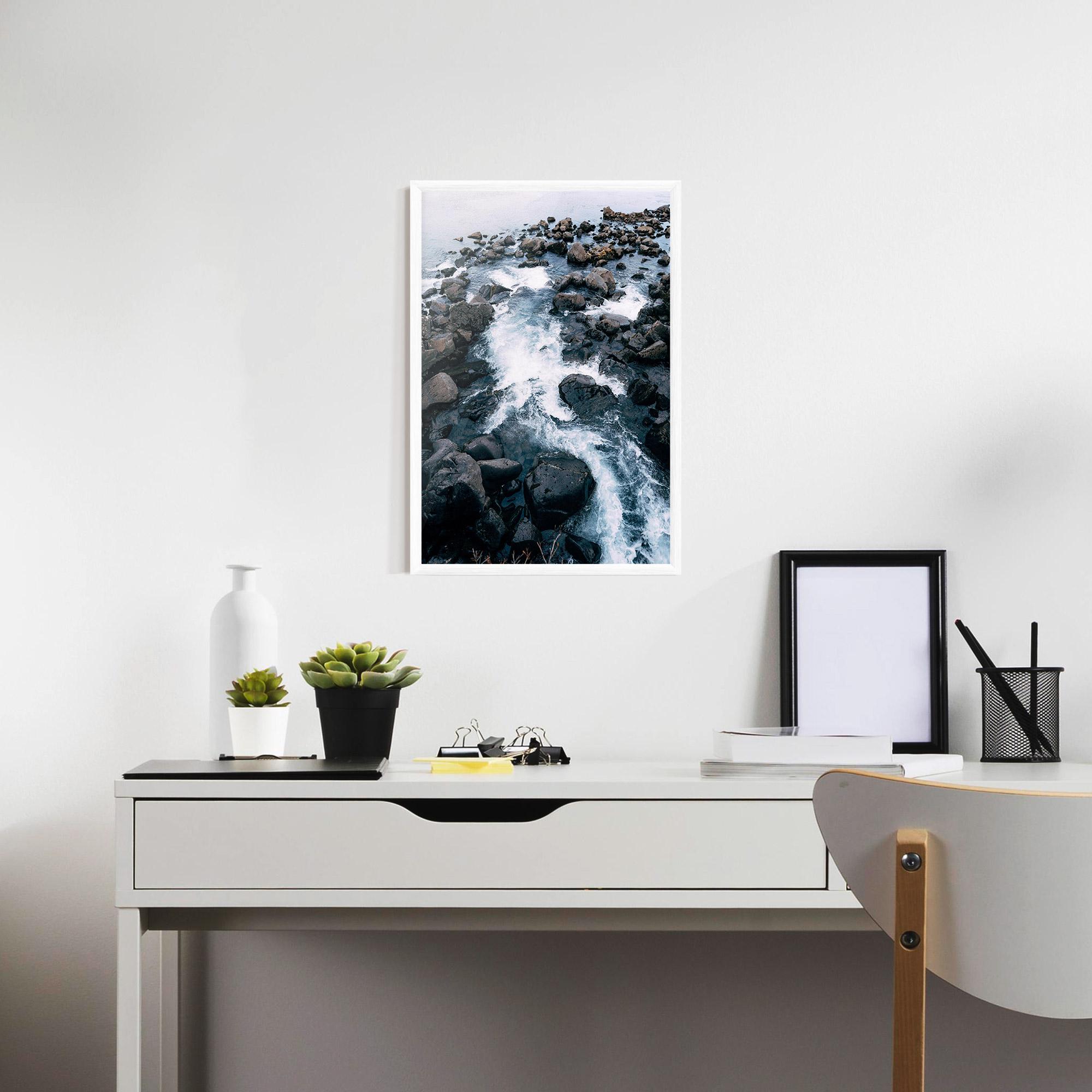 Gerahmte Poster Mountain River Rock mockup 7