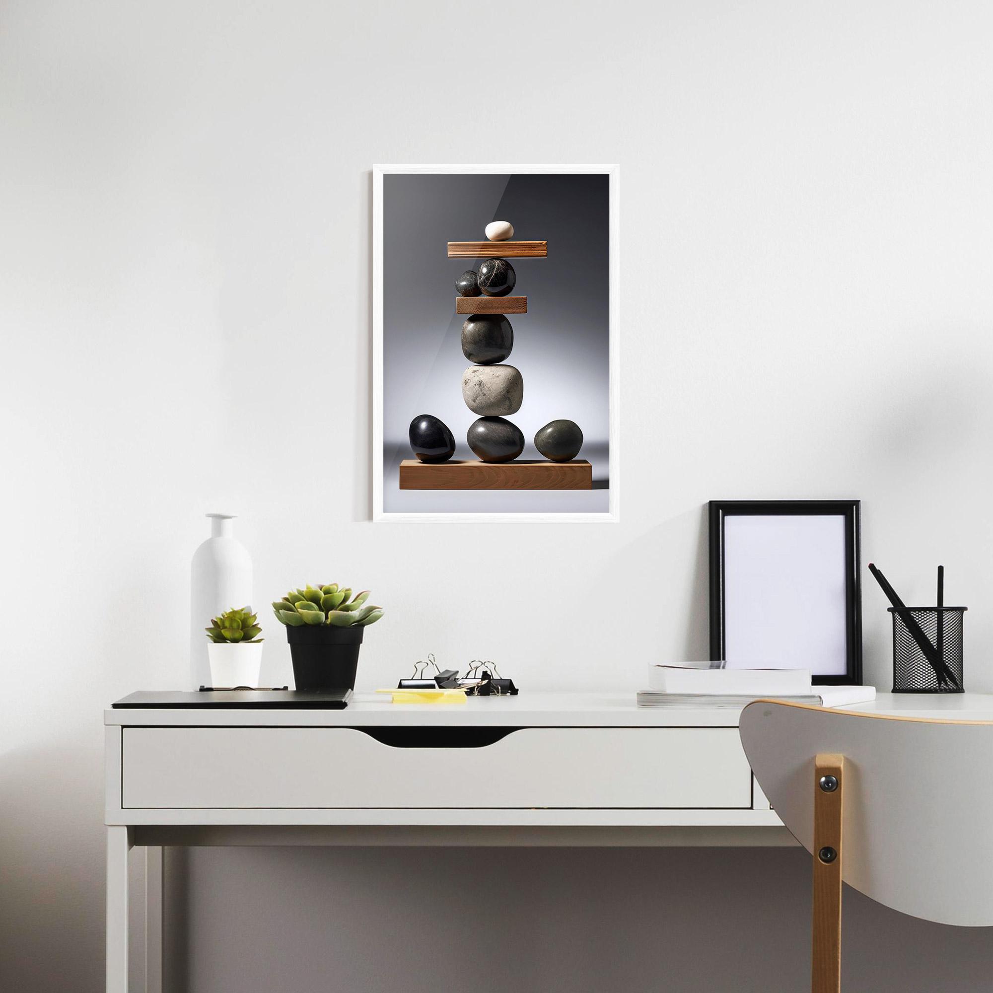 Gerahmte Poster Zen Stones mockup 7