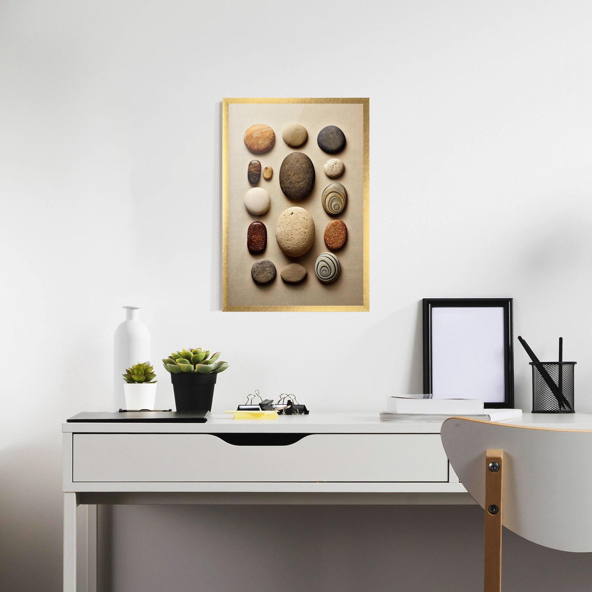 Gerahmte Poster Massage Stones Sand mockup 7