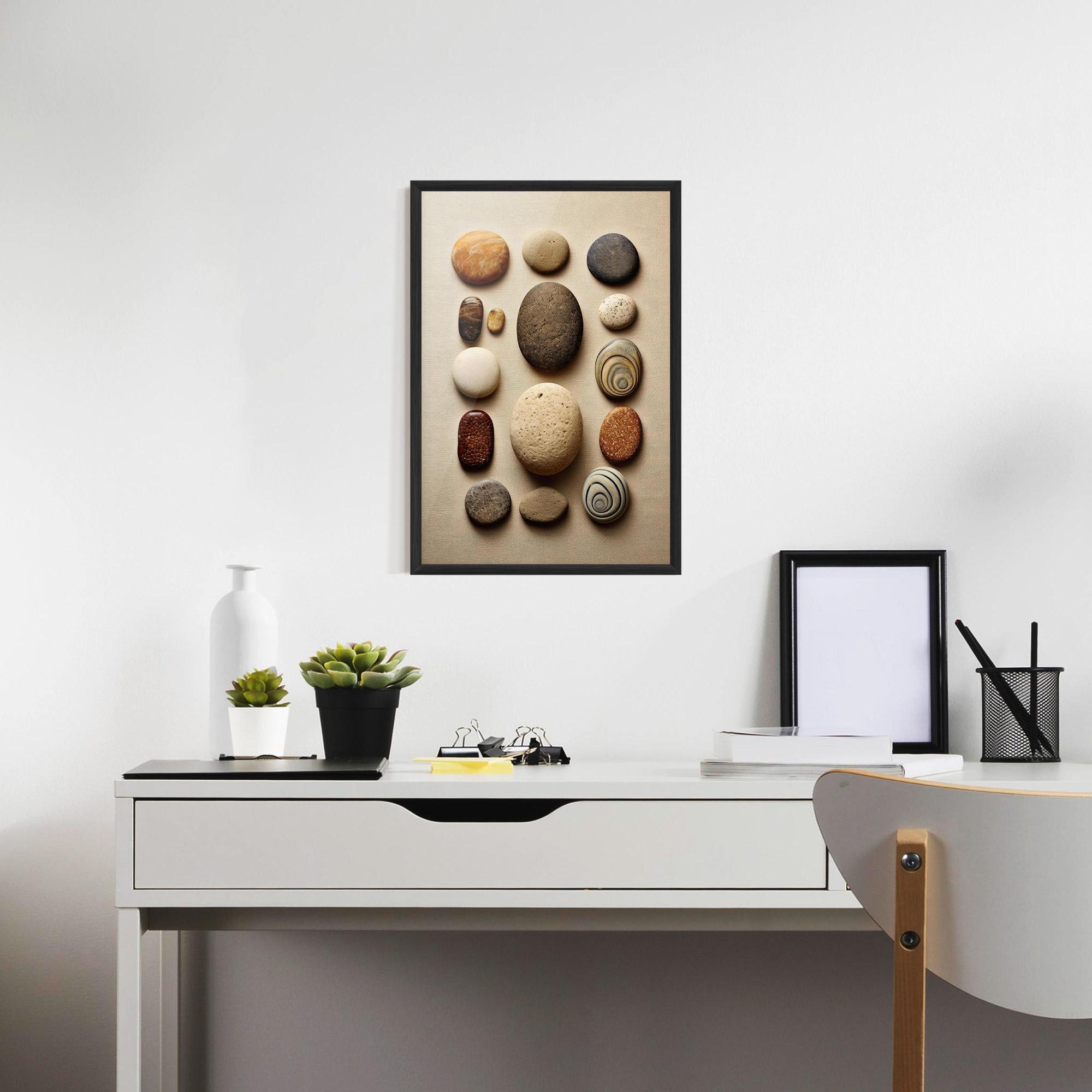 Gerahmte Poster Massage Stones Sand mockup 7