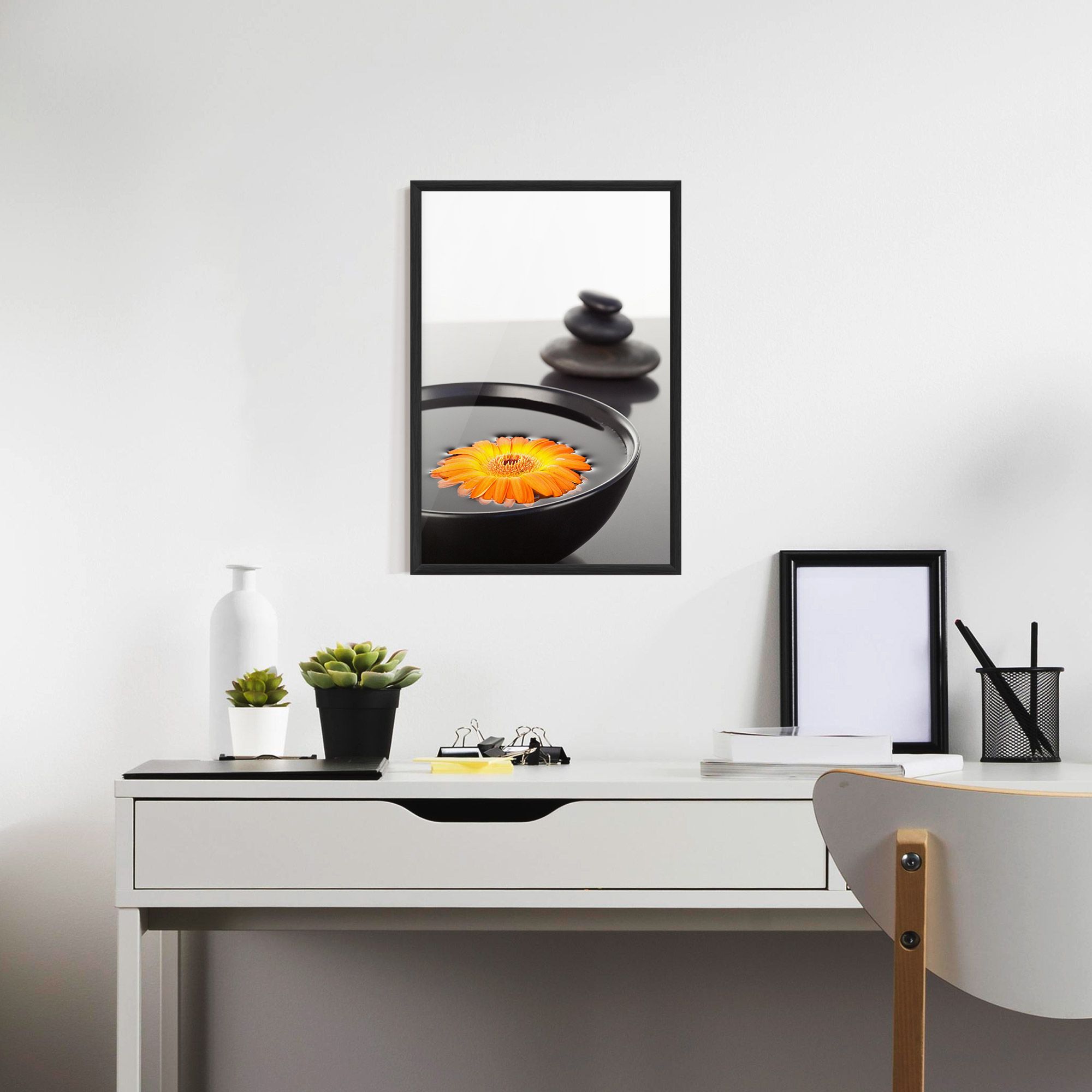 Stone Orange Flower mockup 7