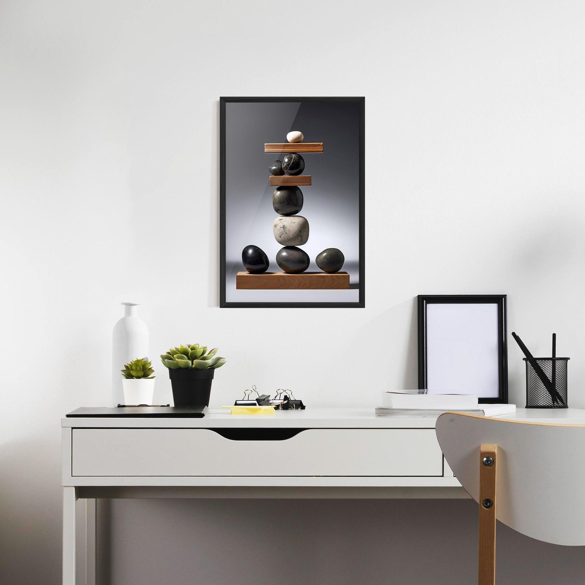 Gerahmte Poster Zen Stones mockup 7