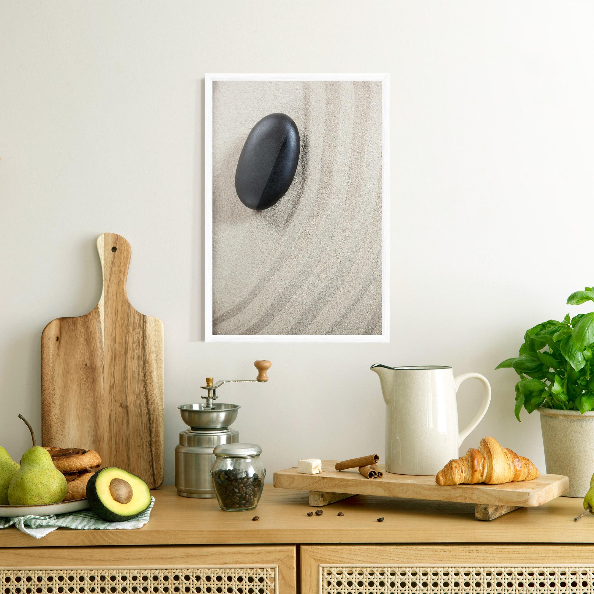 Gerahmte Poster Black Pebble mockup 8