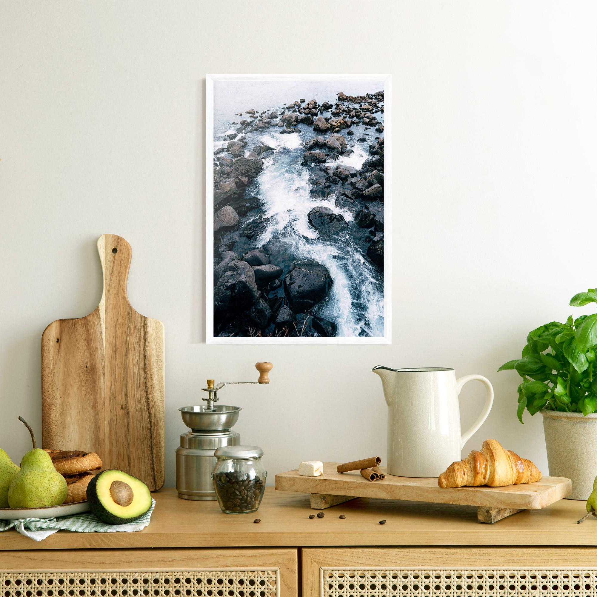 Gerahmte Poster Mountain River Rock mockup 8