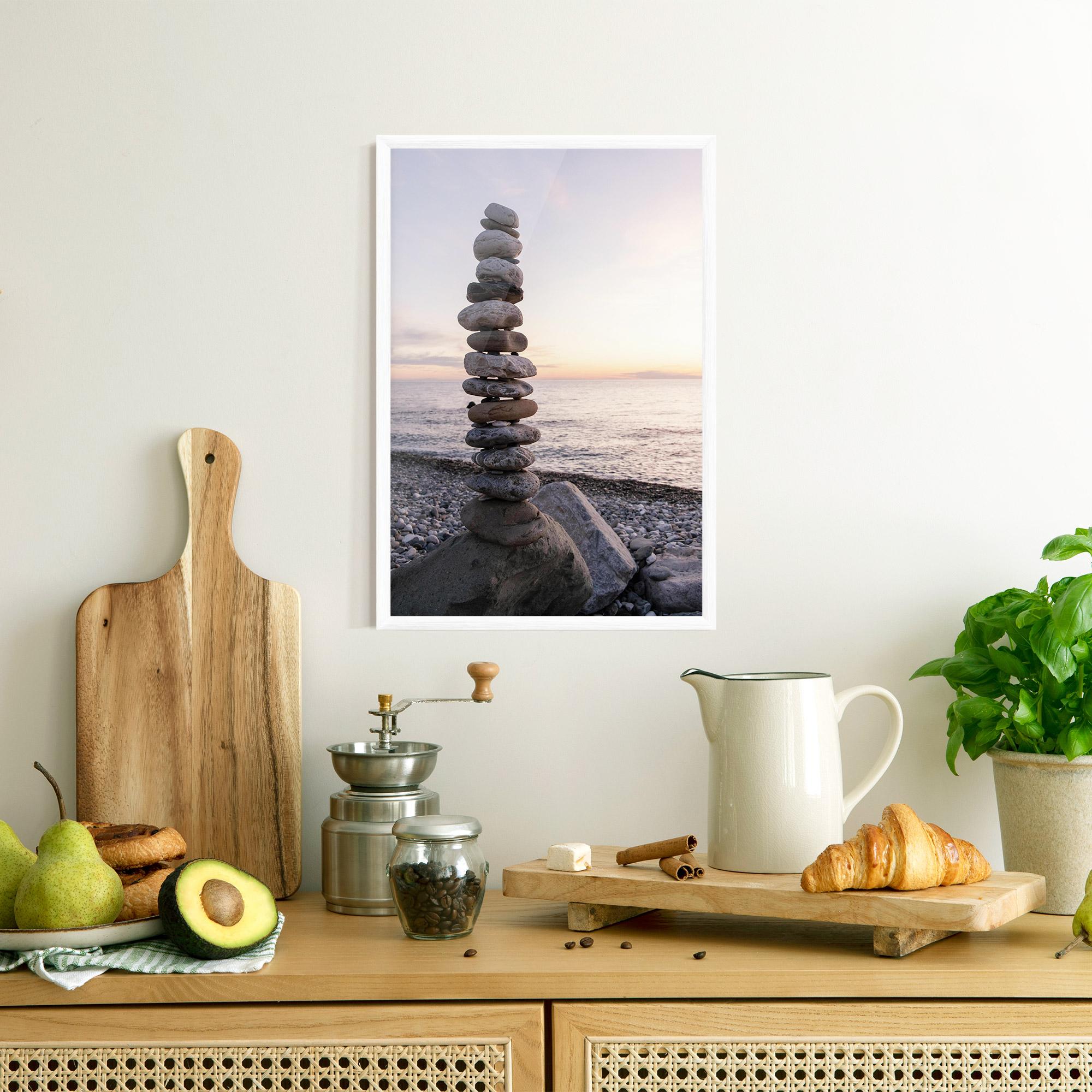 Gerahmte Poster Pebbles Seaside mockup 8